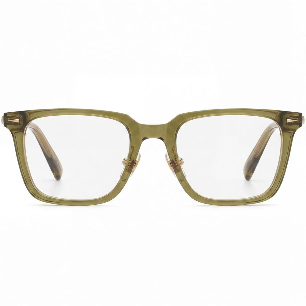 Chopard VCH346 Men's Acetate Shiny Transparent Olive Green Eyeglasses 52mm