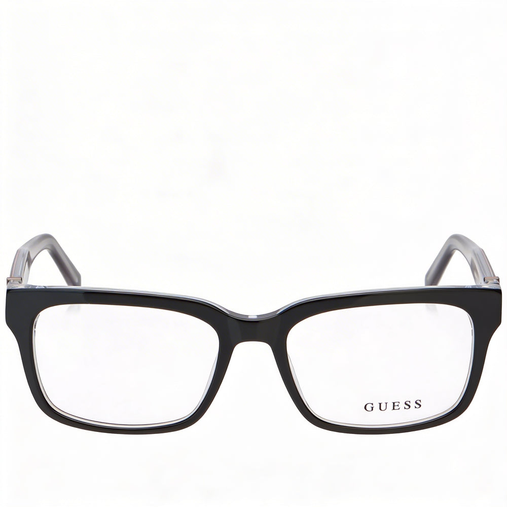 Guess Gu50084 Women's Black Crystal Plastic Frame Clear Lenses Optical Eyeglasses 54mm