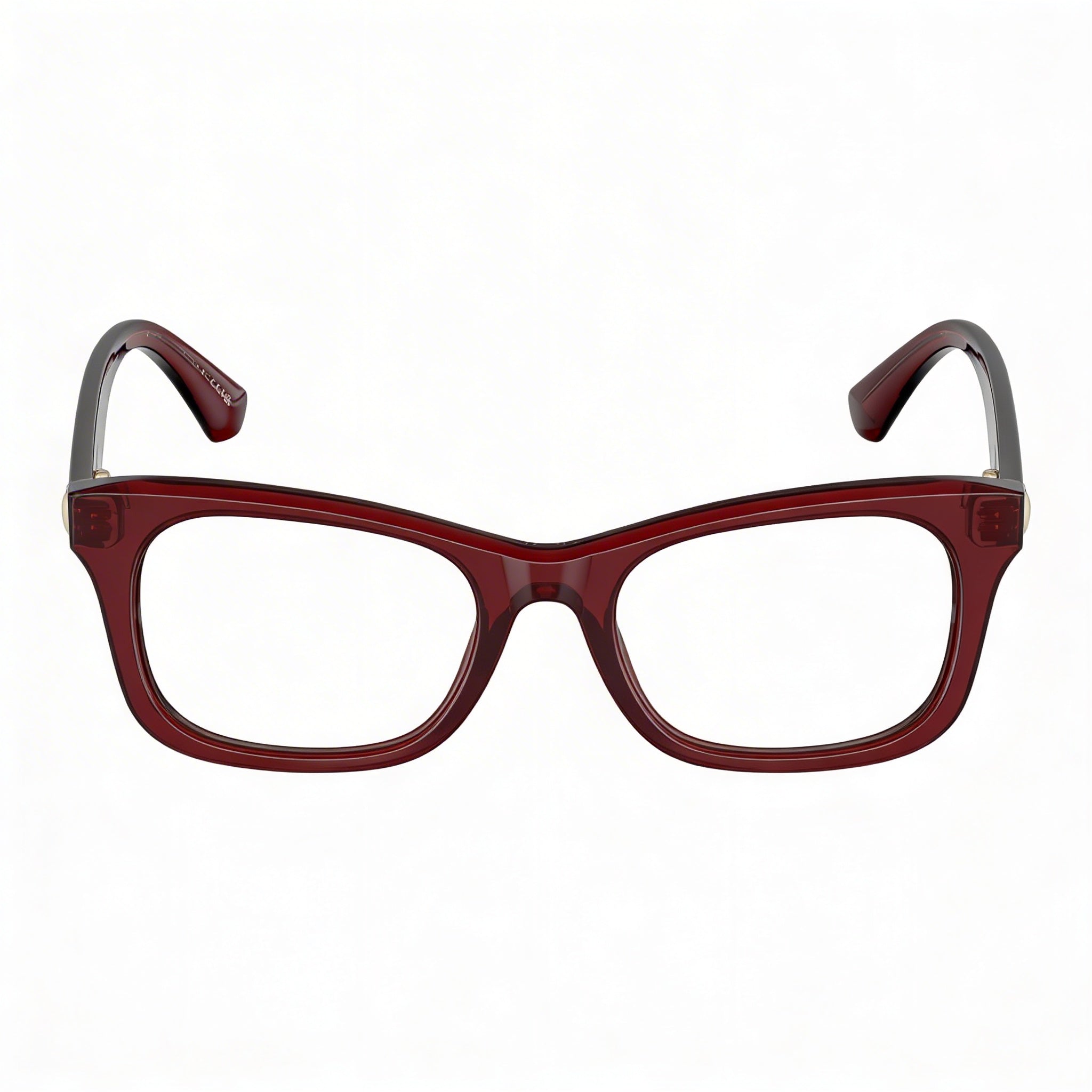 Gafas BURBERRY Unisex Clásicas Rojas con Montura Roja, con Lentes Transparentes de Demostración, Listas para Lentes Graduadas Personalizadas, Photo 2