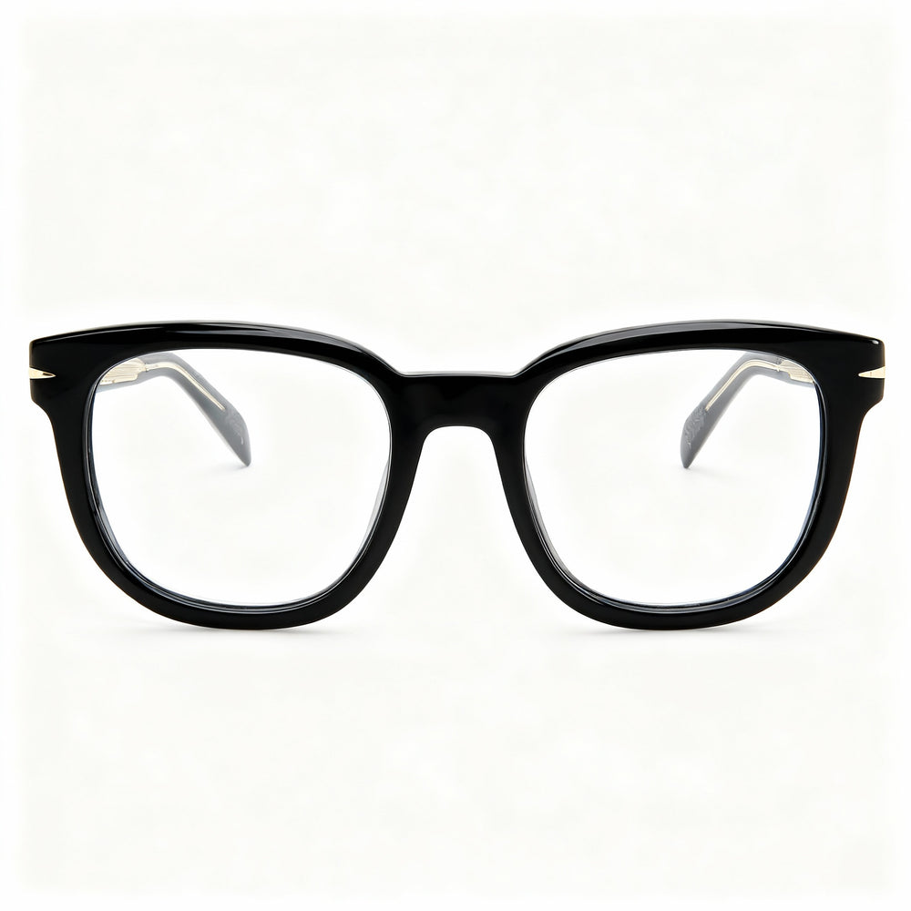 Gafas de sol unisex David Beckham DB 7097 con montura de plástico negra y lentes negras no polarizadas de 50 mm