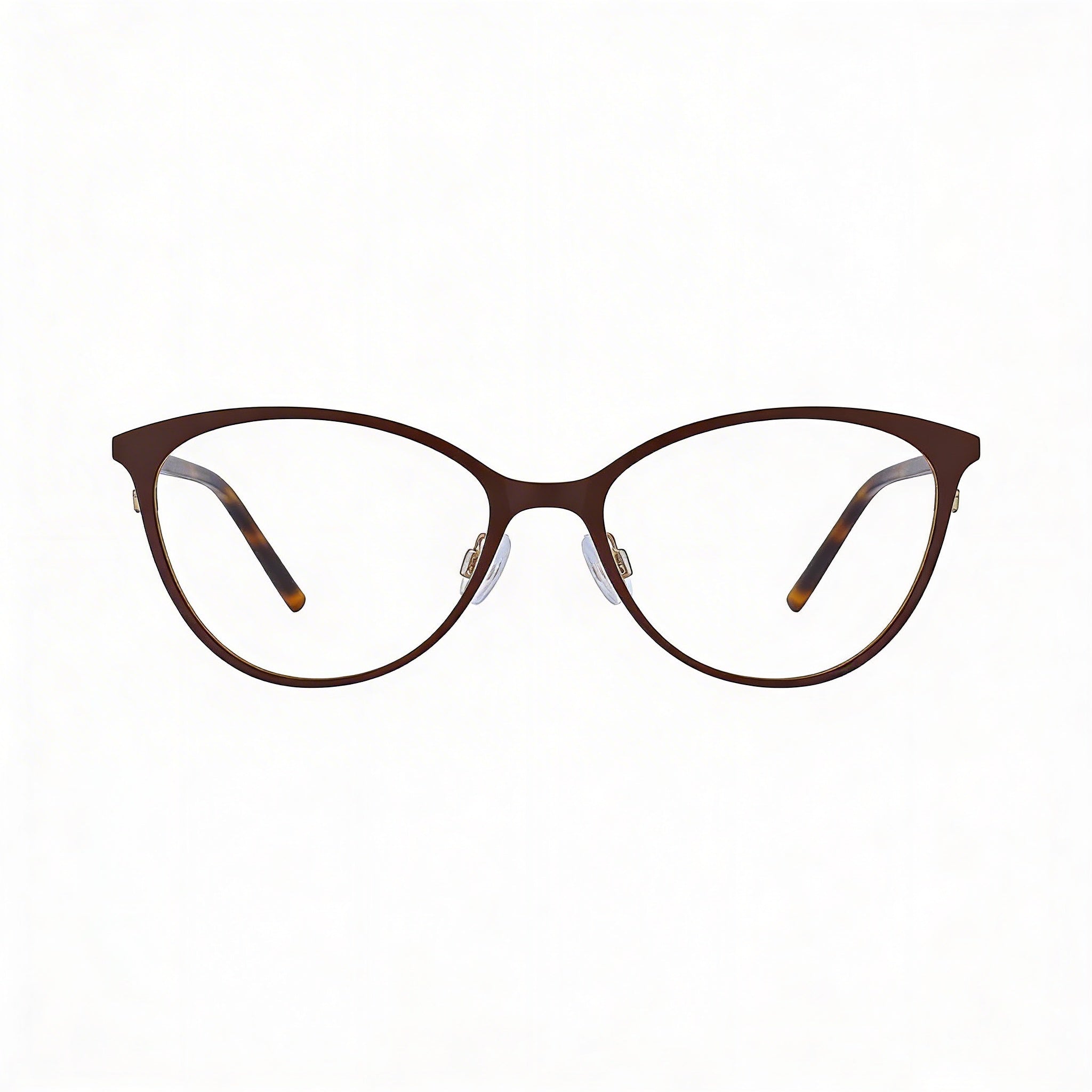 DKNY Dk3001 Women's Eyeglasses with Oval Metal Dark Brown Frame and Clear Lenses 51mm, Photo 2