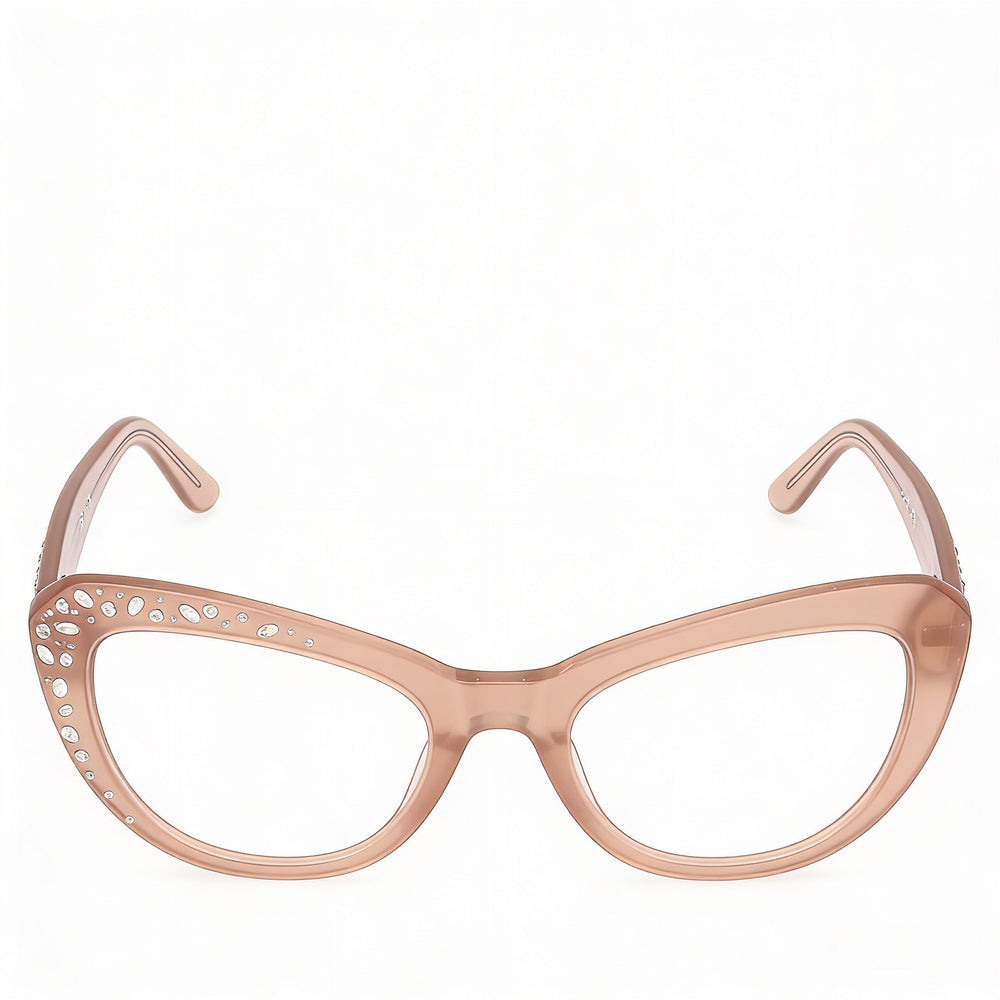 Gafas GUESS by Marciano Gm50016 para mujer, montura de plástico beige brillante con lentes de no policarbonato 53/20/140
