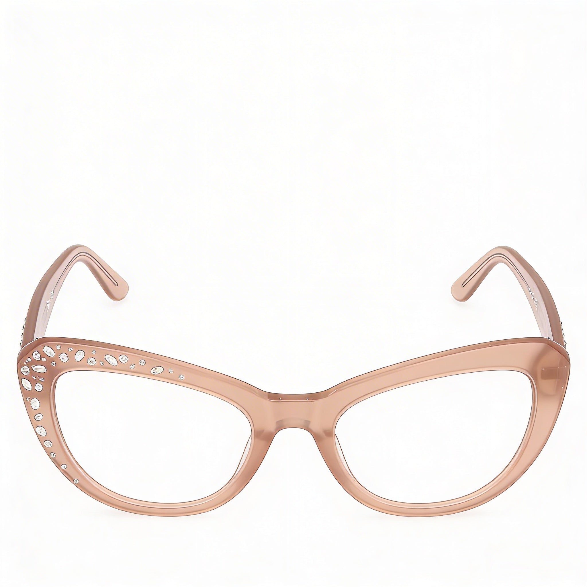 Gafas GUESS by Marciano Gm50016 para mujer, montura de plástico beige brillante con lentes de no policarbonato 53/20/140, Photo 2
