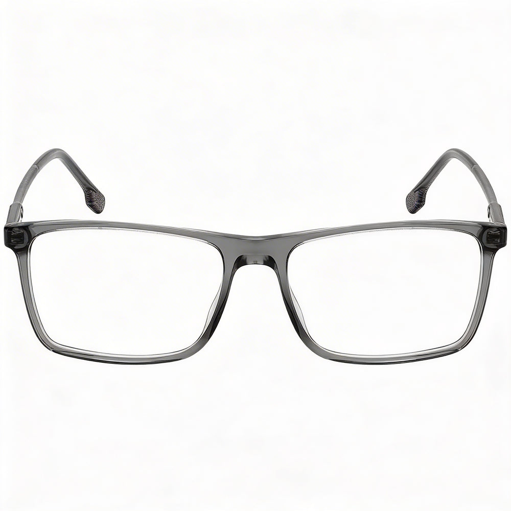 Gafas de vista Carrera Modern unisex con montura de acetato en gris transparente y lentes de policarbonato gris, 54 mm