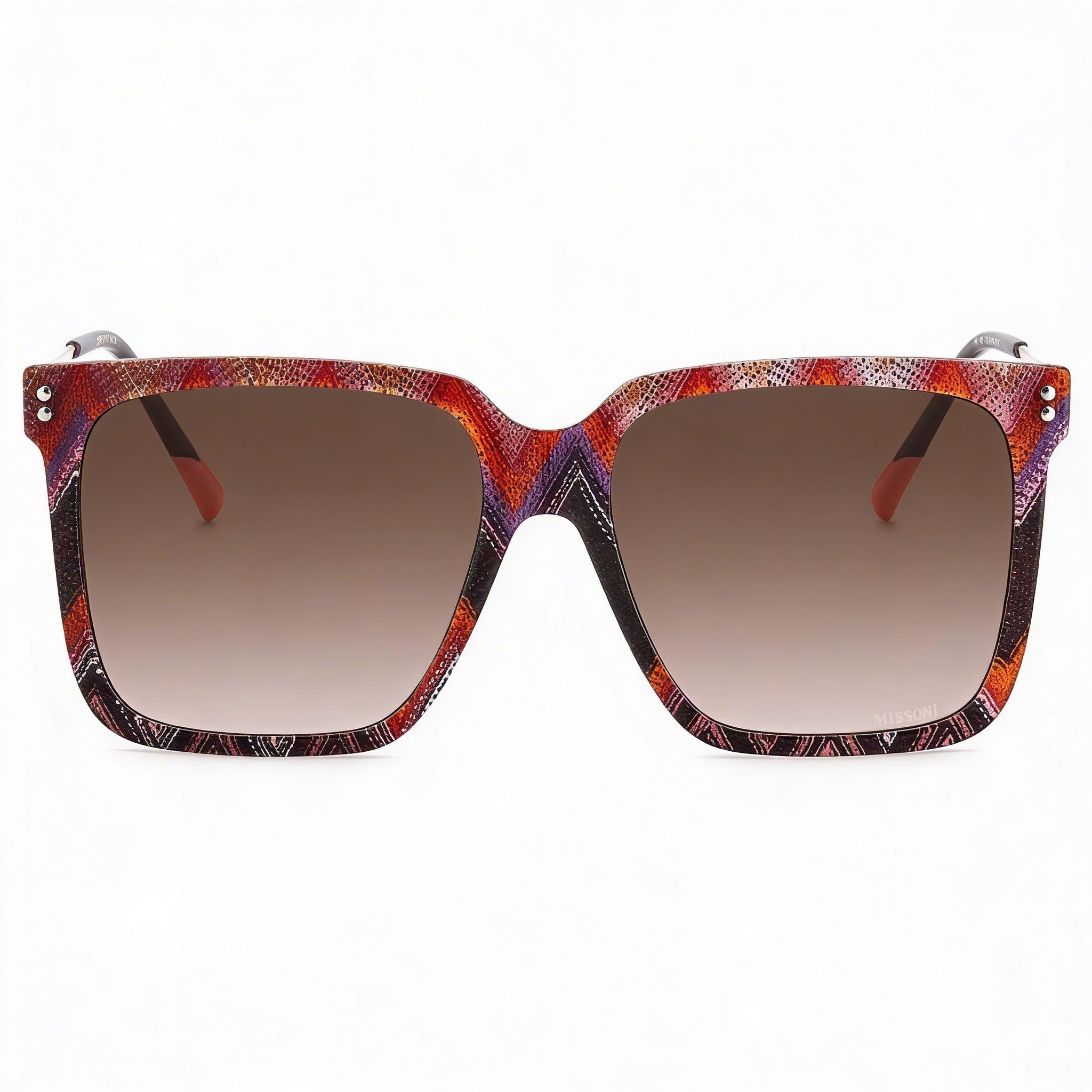 Gafas de sol unisex Missoni Classic con estampado rosa y violeta, montura de plástico con degradado rosa y violeta, protección UV, 57 mm, Photo 2