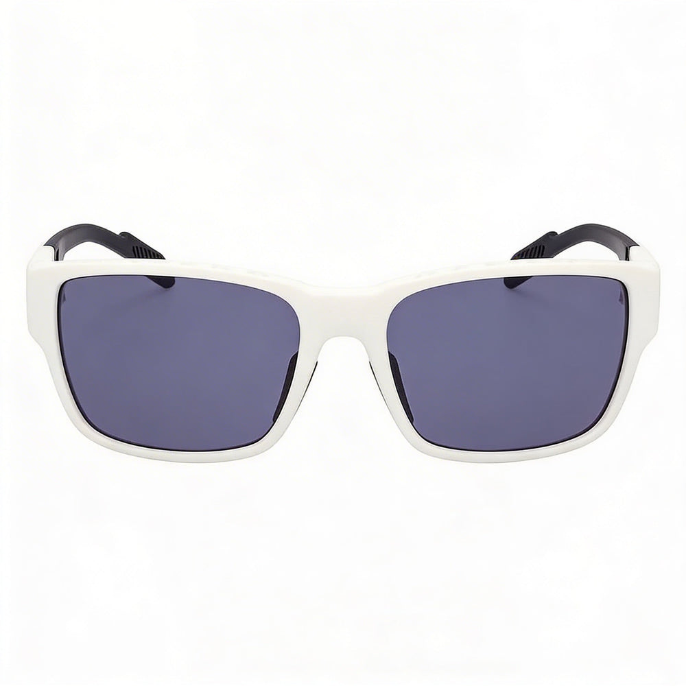 adidas Sp0069 Men’s Injected Frame Sunglasses, White Smoke Frame with Smoke Non- Lenses, 61mm