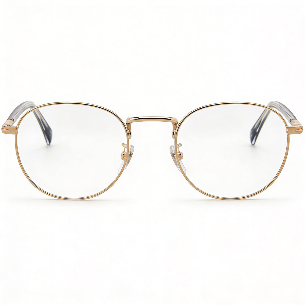 David Beckham Db 1127 Gafas Ópticas Modernas de Acero Aleado para Hombre en Oro y Negro con Lentes de Policarbonato 51mm