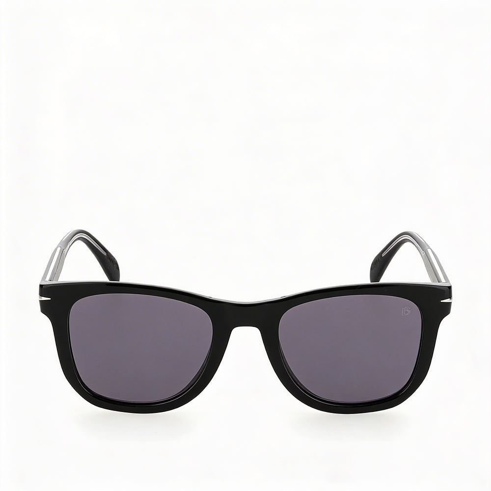 Gafas de sol polarizadas David Beckham Db 1006/S cuadradas de acetato de montura completa con clip negras grises para hombre de 50 mm