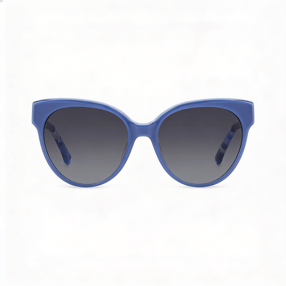 Gafas de sol Kate Spade New York Aubriella/G/S para mujer, montura de acetato azul grisáceo, lentes grises degradadas de 55 mm