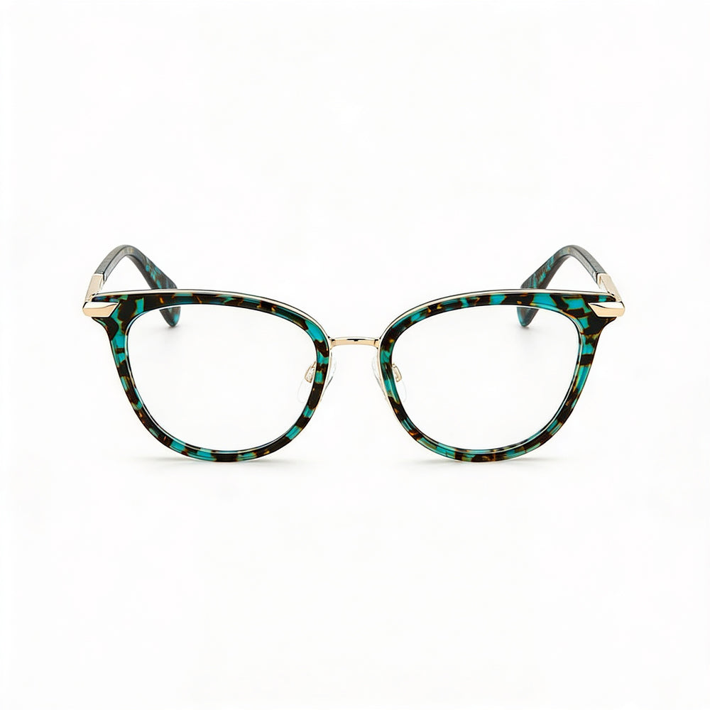 Gafas de sol modernas para mujer rag & bone con marco de metal y color verde habana, ancho de lente de 51 mm
