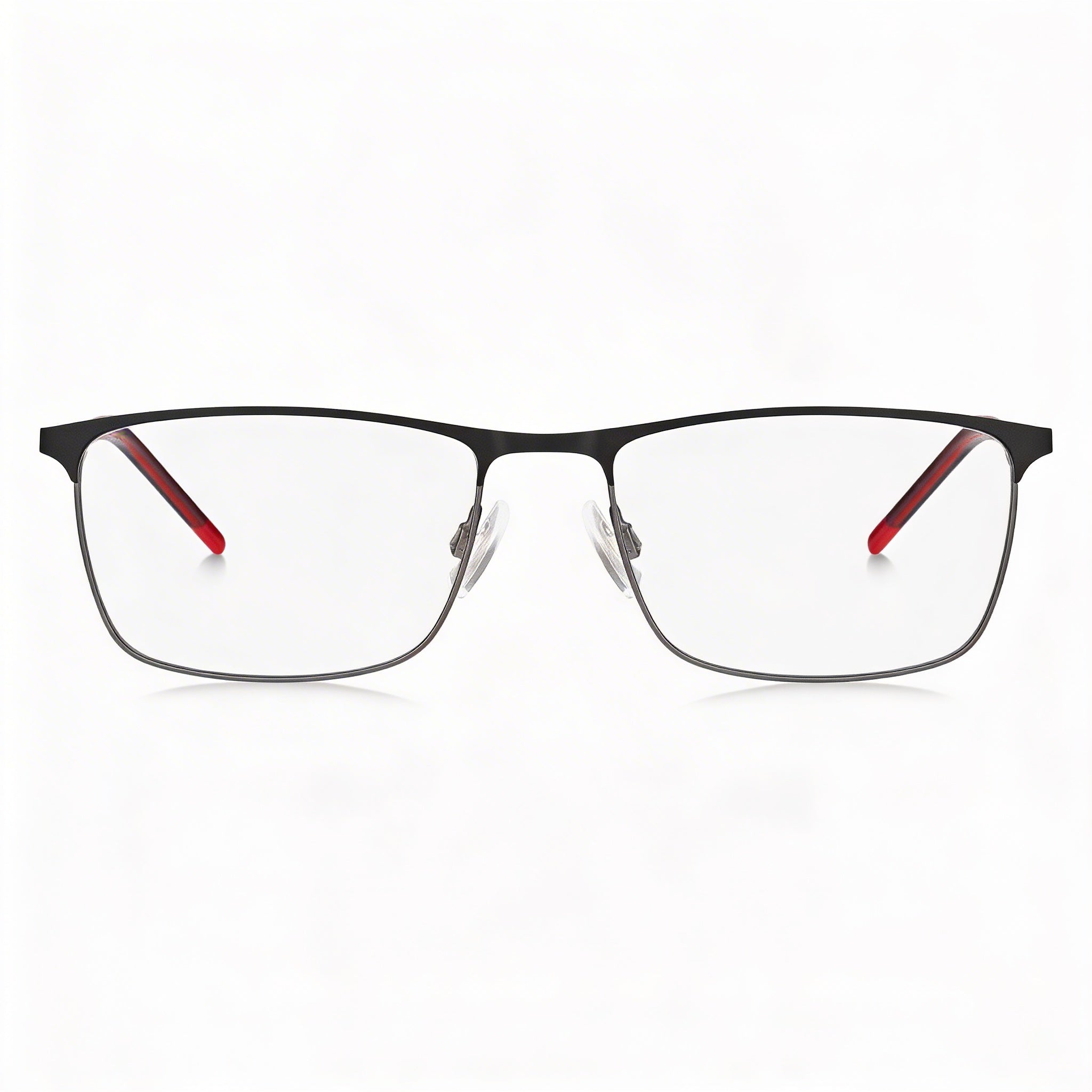 HUGO Hg 1182 Men's Rectangular Stainless Steel Optical Frame Matt Black Dark Roughenium 58-18-145mm, Photo 2