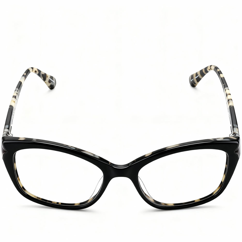 kate spade new york ARABEL TCB Unisex Black White Havana Acetate Cat Eye Modern Eyeglasses 51mm