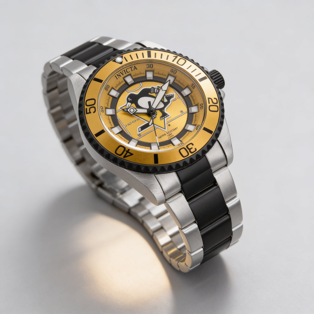 Invicta IN-42208-AMZUK Women's Silver-tone Stainless Steel Water Resistant Watch with Yellow Dial 38mm