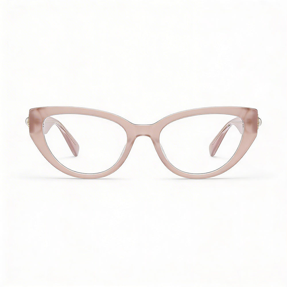 Gafas de sol modernas Moschino para mujer con montura de acetato color piel y lentes de policarbonato de 52 mm de ancho.