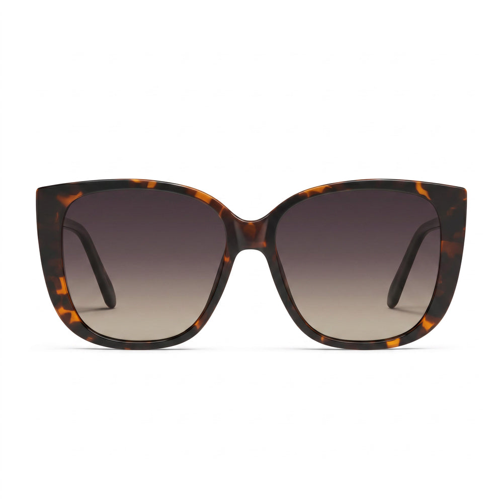 QUAY AUSTRALIA Ever After Women's Tortoise Smoke Taupe Injection Frame Polarized UV Protected Sunglasses 58mm Lens