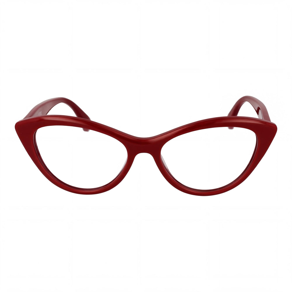 Gafas MaxMara MM5083 de estilo casual para mujer, elaboradas con una montura de plástico rojo brillante, 53 mm