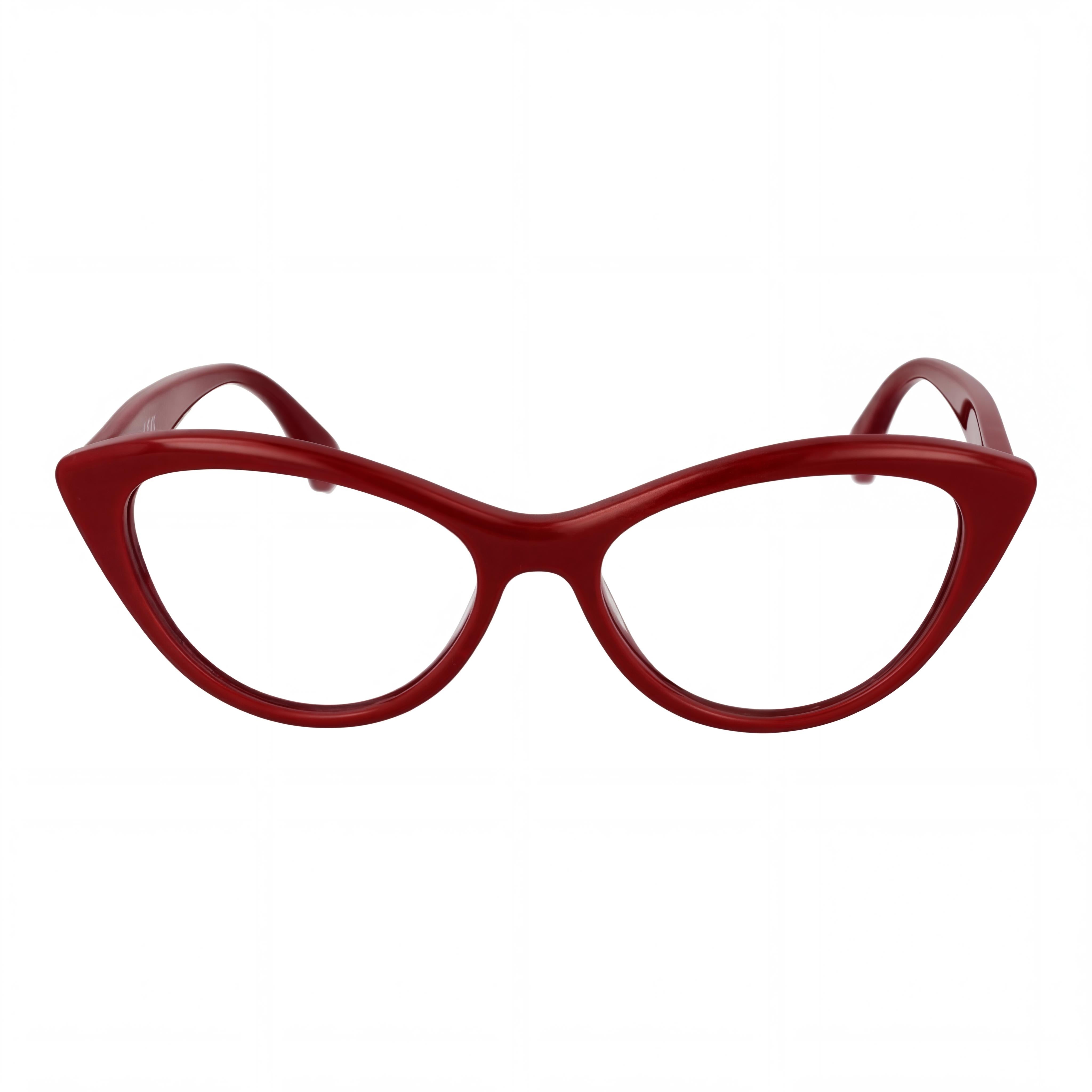 MaxMara MM5083 Women's Casual Style Eyewear, Crafted with a Glossy Red Plastic Frame, 53mm, Photo 2