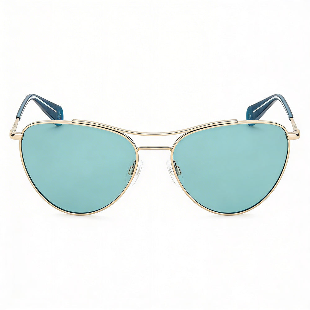 Gafas de sol Rag & Bone Modern Women's Pilot Gold Teal de aleación de acero no polarizadas con protección UV de 58 mm