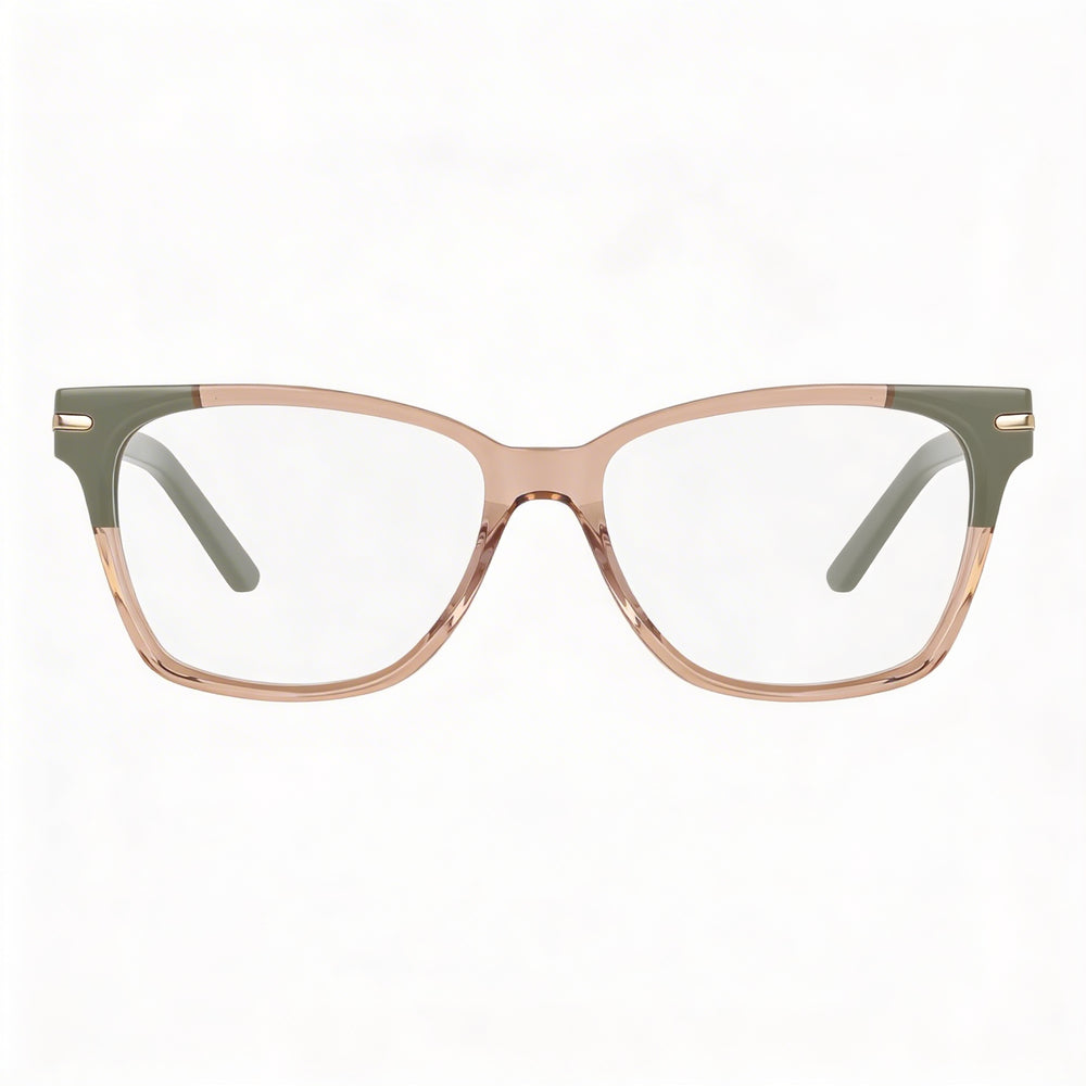 Gafas Nike 7179 de metal para mujer con montura color salvia arena y lentes transparentes sin polarizar, 53-16-140