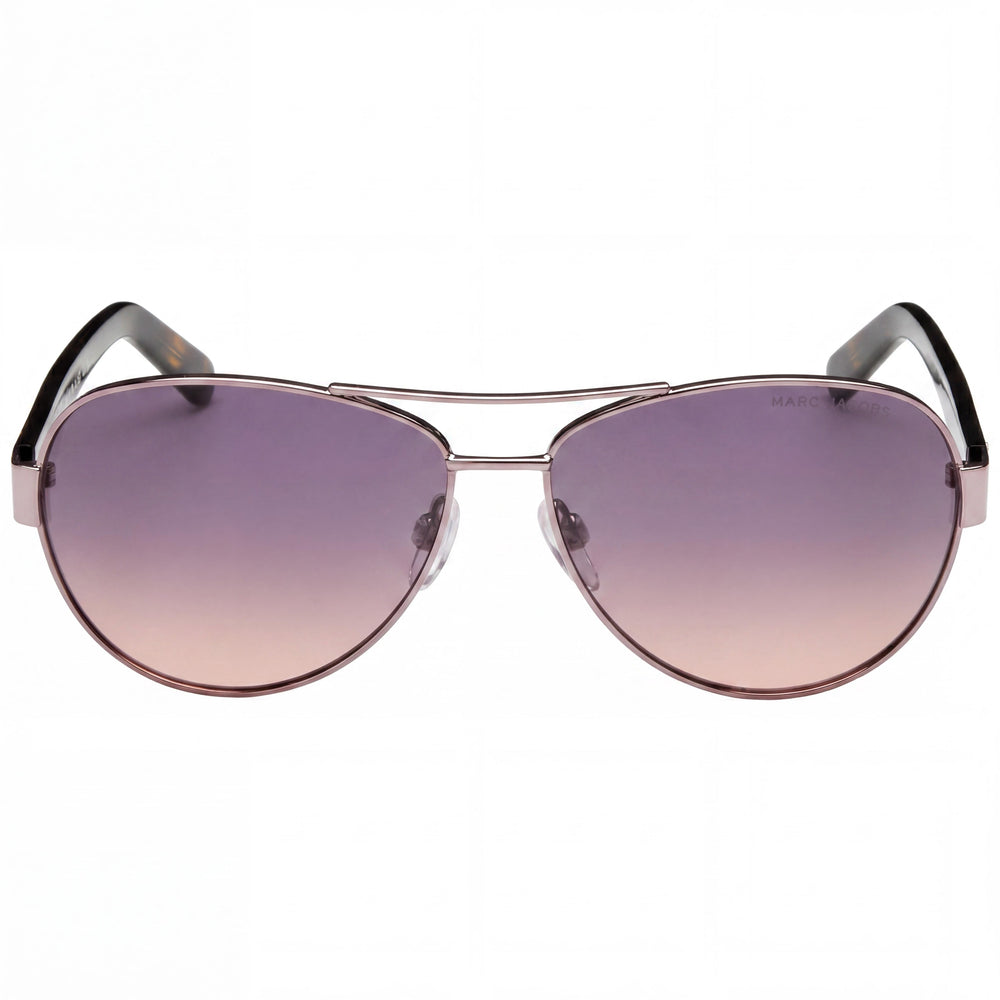 Gafas de sol Marc Jacobs Signature para hombre, de metal ligero, con protección UV, de policarbonato, color rosa habana, gris, 60 mm