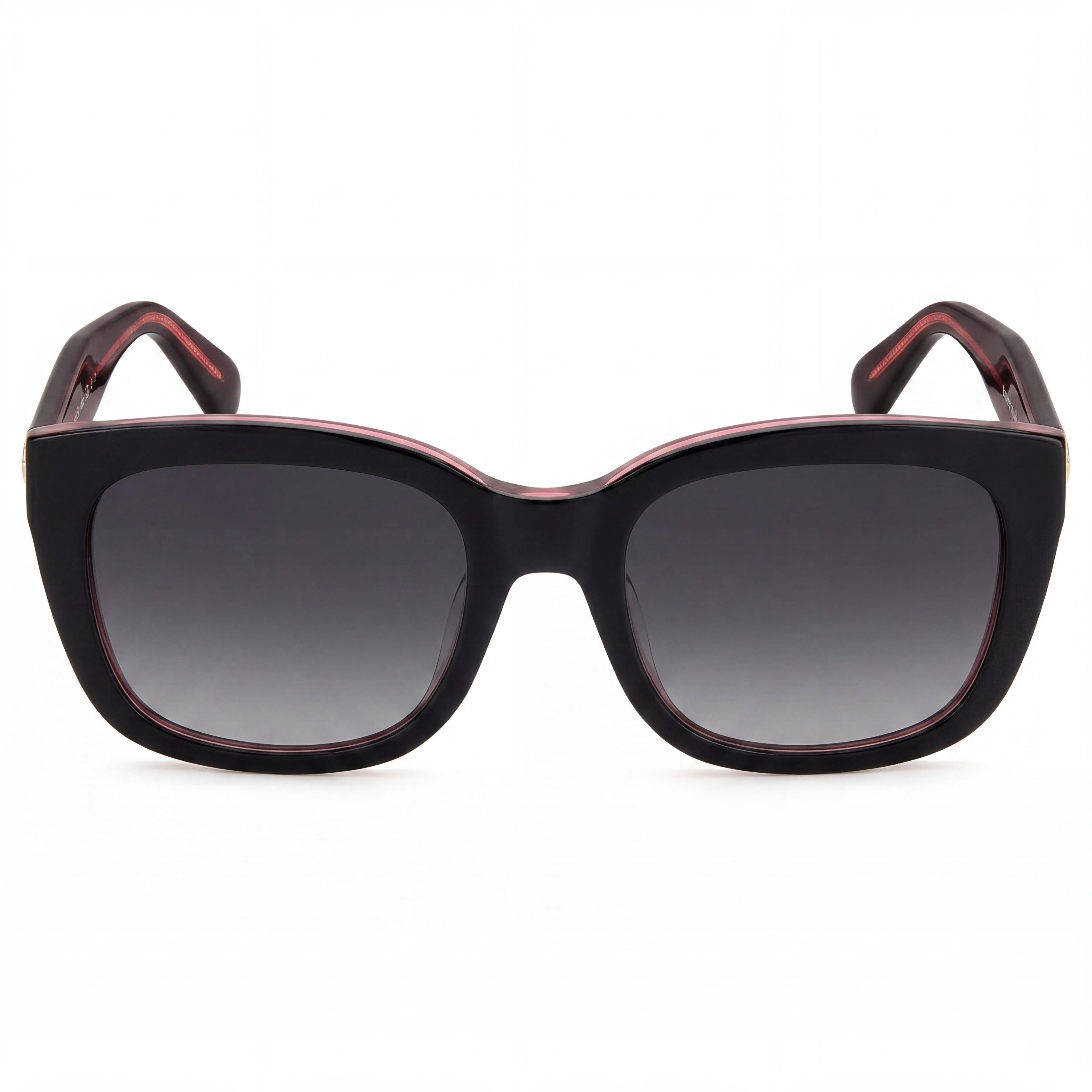 kate spade new york Tammy/S Women's Black Pink Plastic Rectangular Grey Shaded Polarized UV Protection Sunglasses 53mm, Photo 2