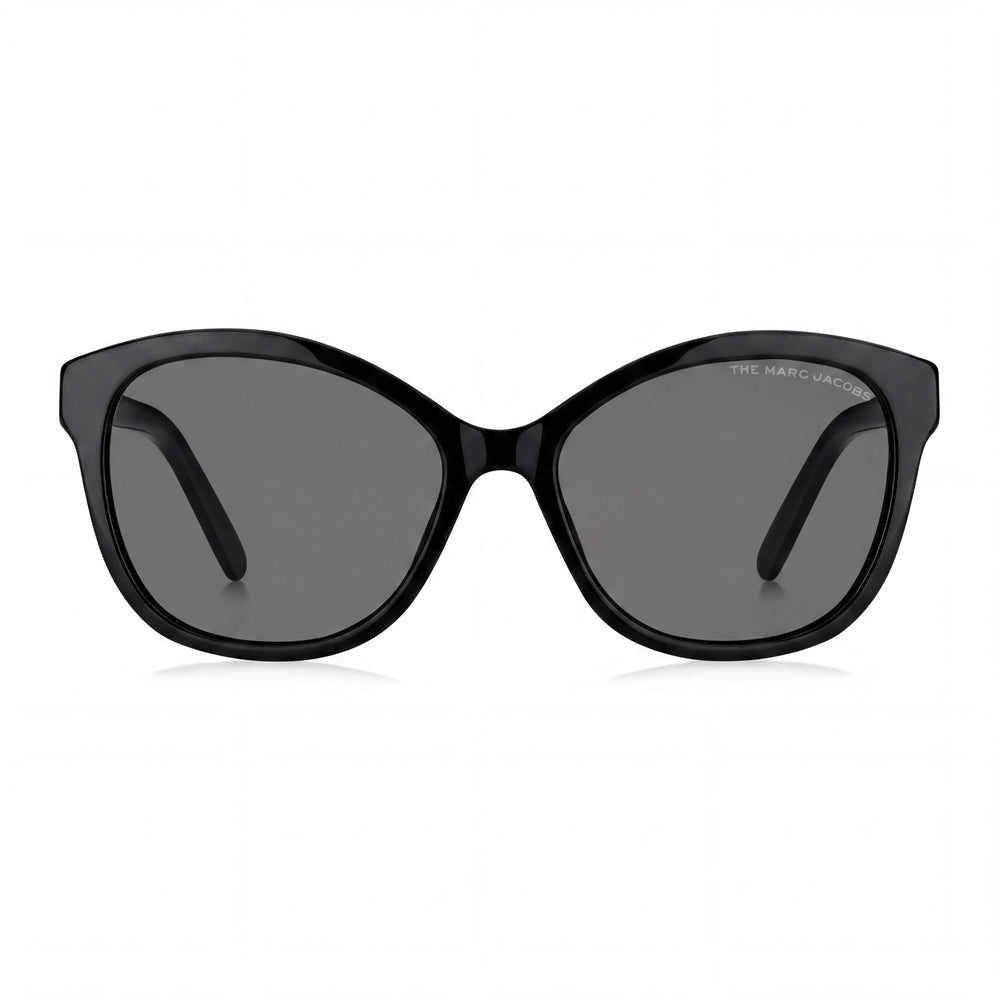 Marc Jacobs Marc 554/S Gafas de sol para mujer con armazón de acetato negro, lentes negras sin polarización y protección UV 55-17-145