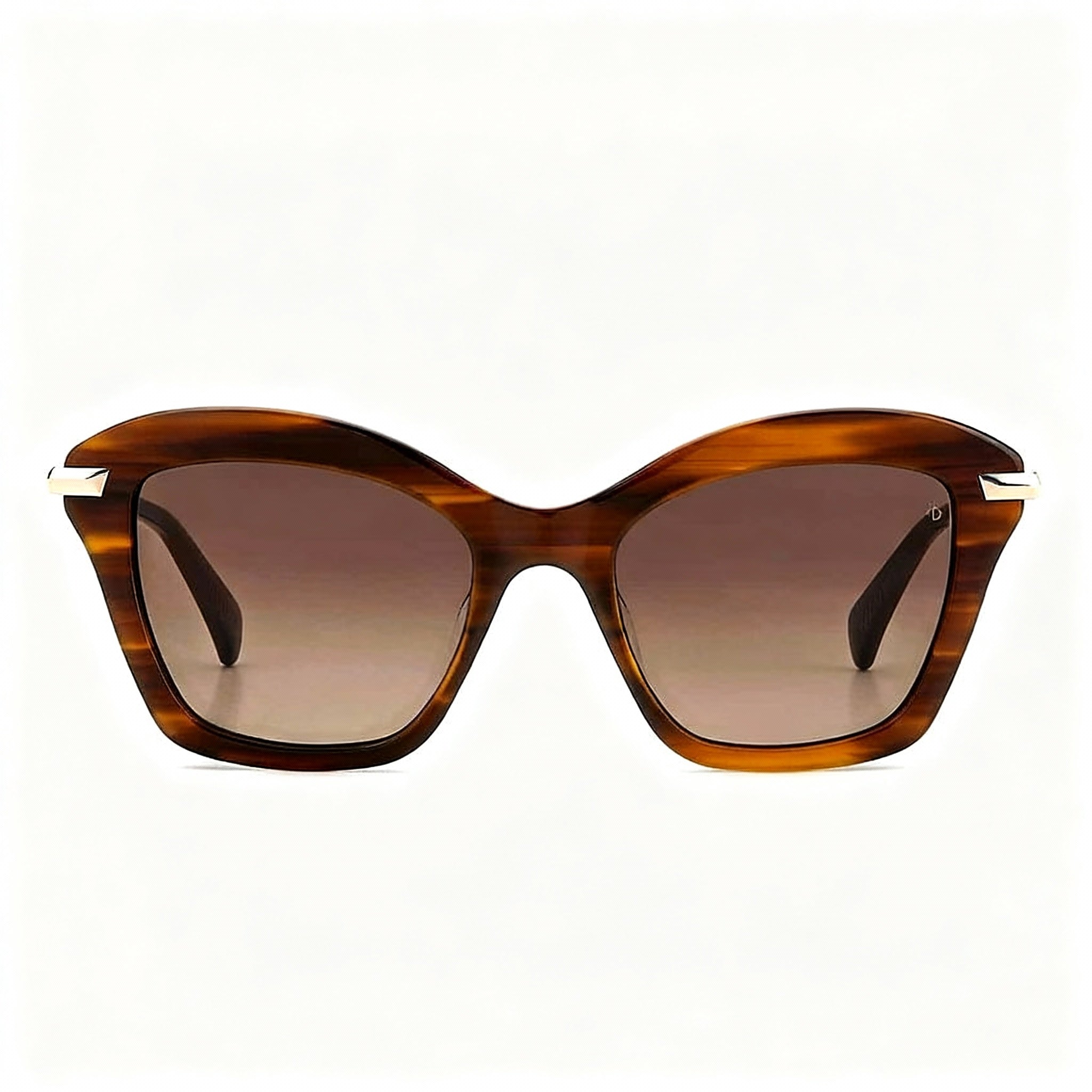 rag & bone Modern Heritage Women's Brown Horn Acetate Frame Non-Polarized UV Sunglasses 53-19-140