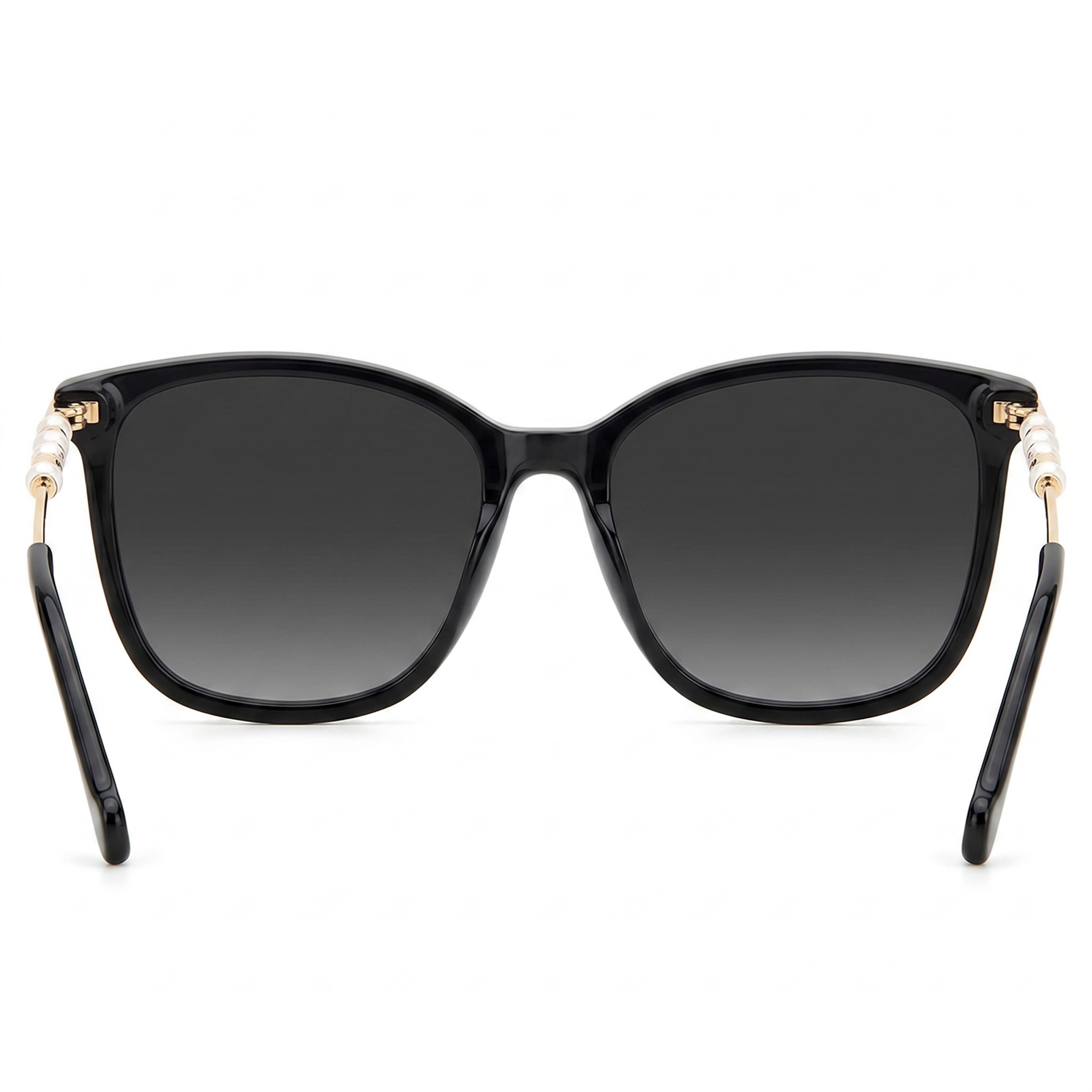 Carolina Herrera Women's Casual Black Plastic Frame Sunglasses with Dark Grey Shaded Polycarbonate UV Protected Lenses 56mm, Photo 2