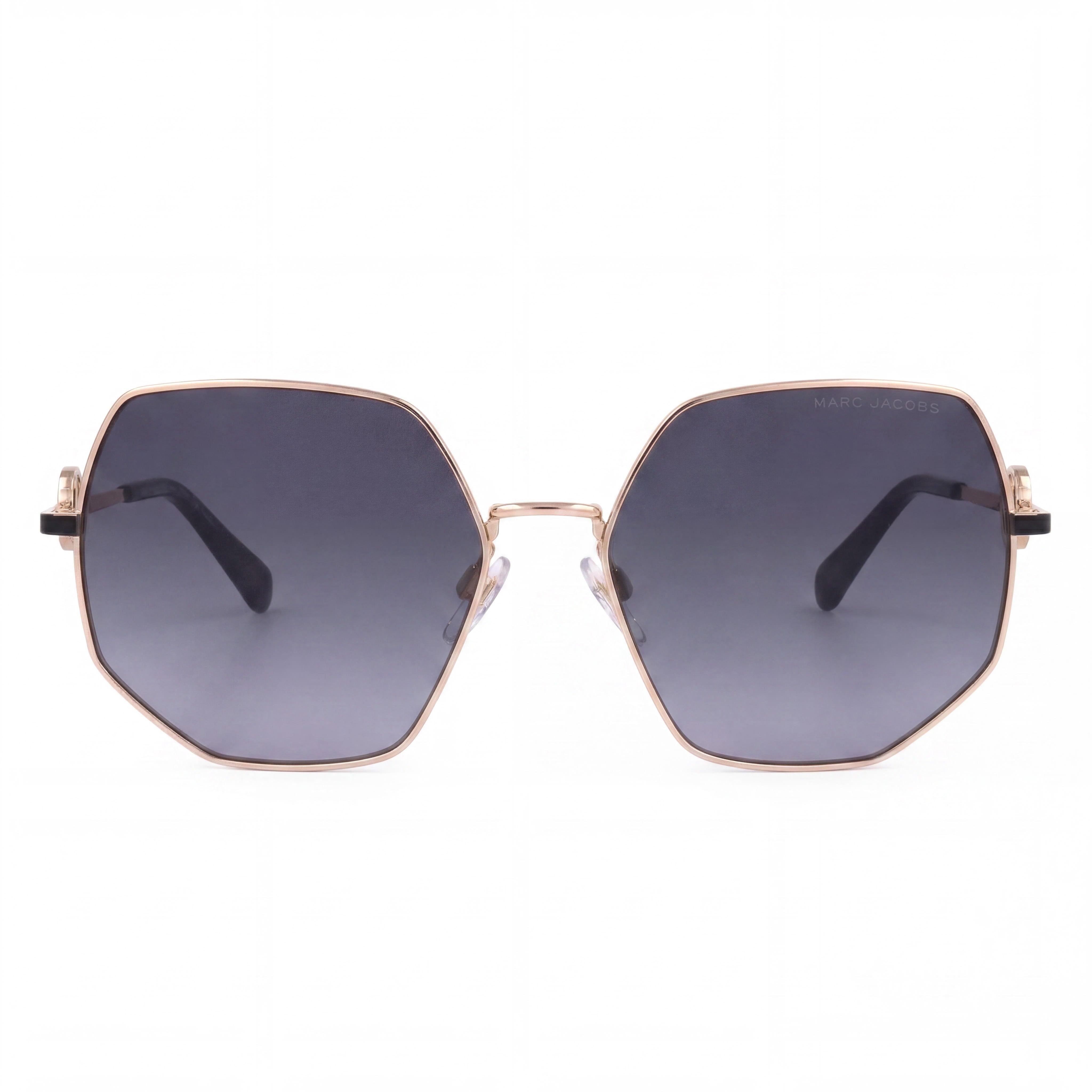 Marc Jacobs Casual Women's Metal Frame Sunglasses, Gold Havana, Brown Shaded Polycarbonate Lenses, 59-17-140, Photo 2