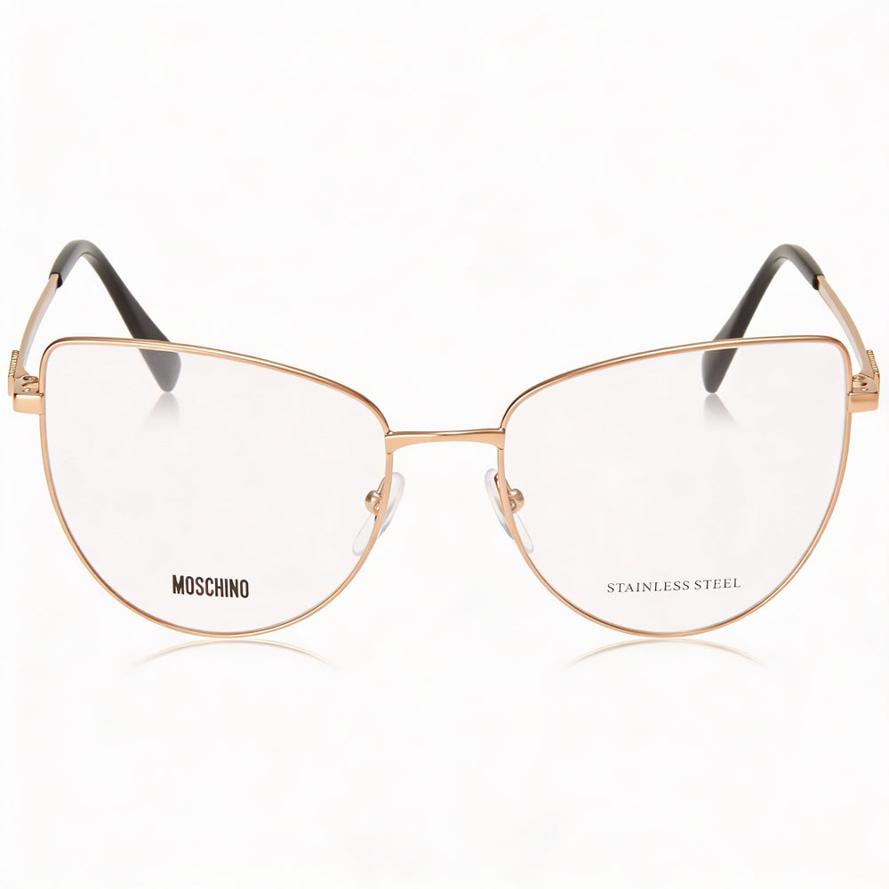 Gafas Moschino Mos534 para mujer con montura de acero de aleación, color dorado y cobre, 55-17-145 mm