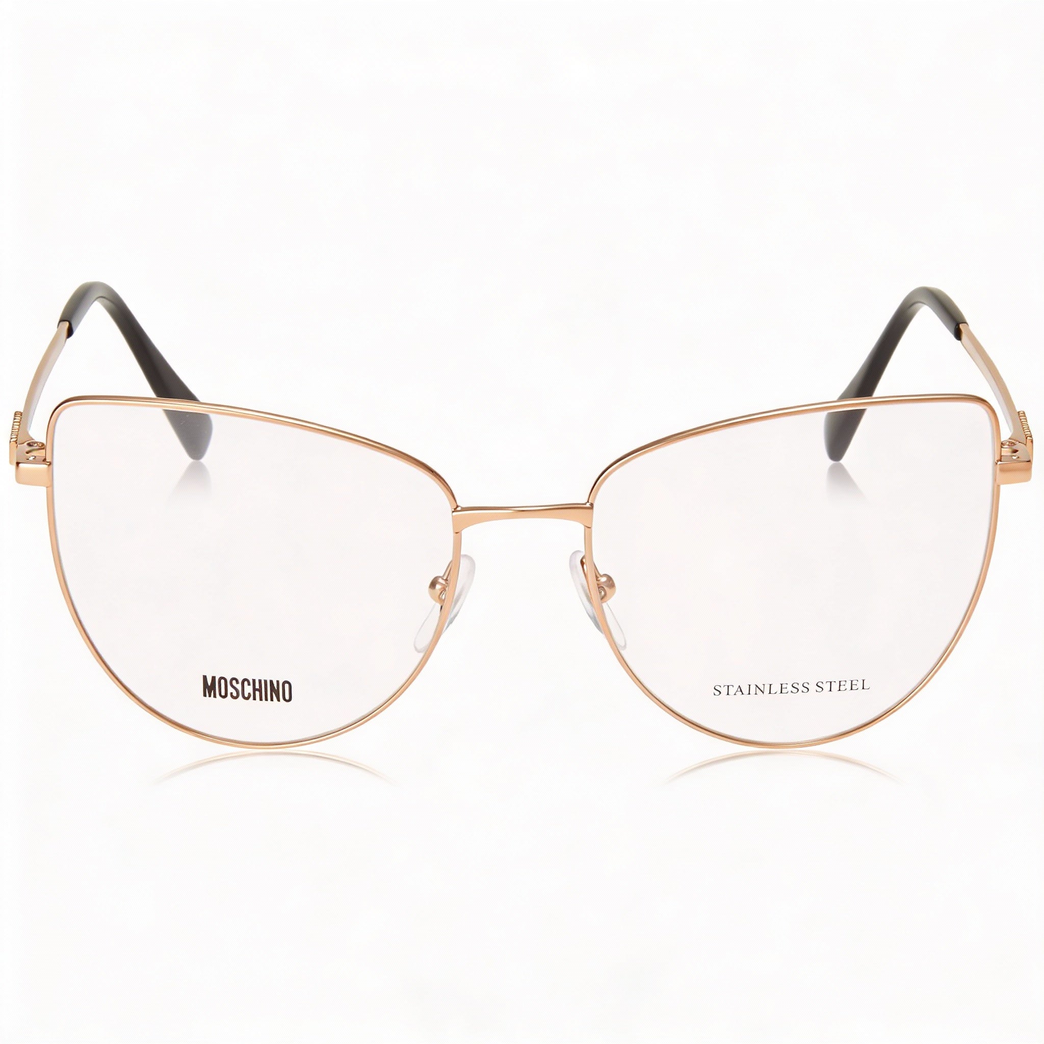 Gafas Moschino Mos534 para mujer con montura de acero de aleación, color dorado y cobre, 55-17-145 mm, Photo 2