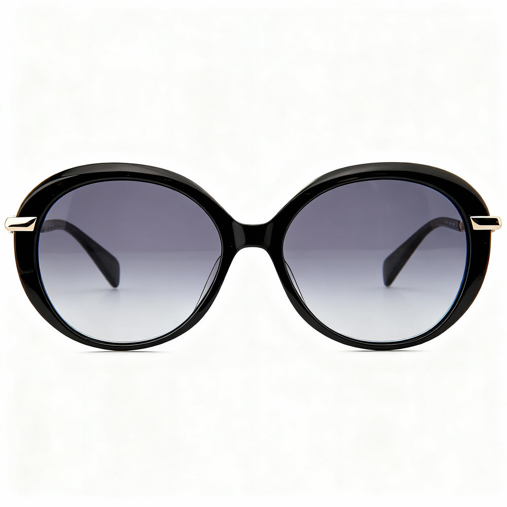 rag & bone Modern Heritage Women's Black Grey Acetate Frame Non-Polarized Dark Grey Shaded UV Protected RX-Able 56mm Sunglasses