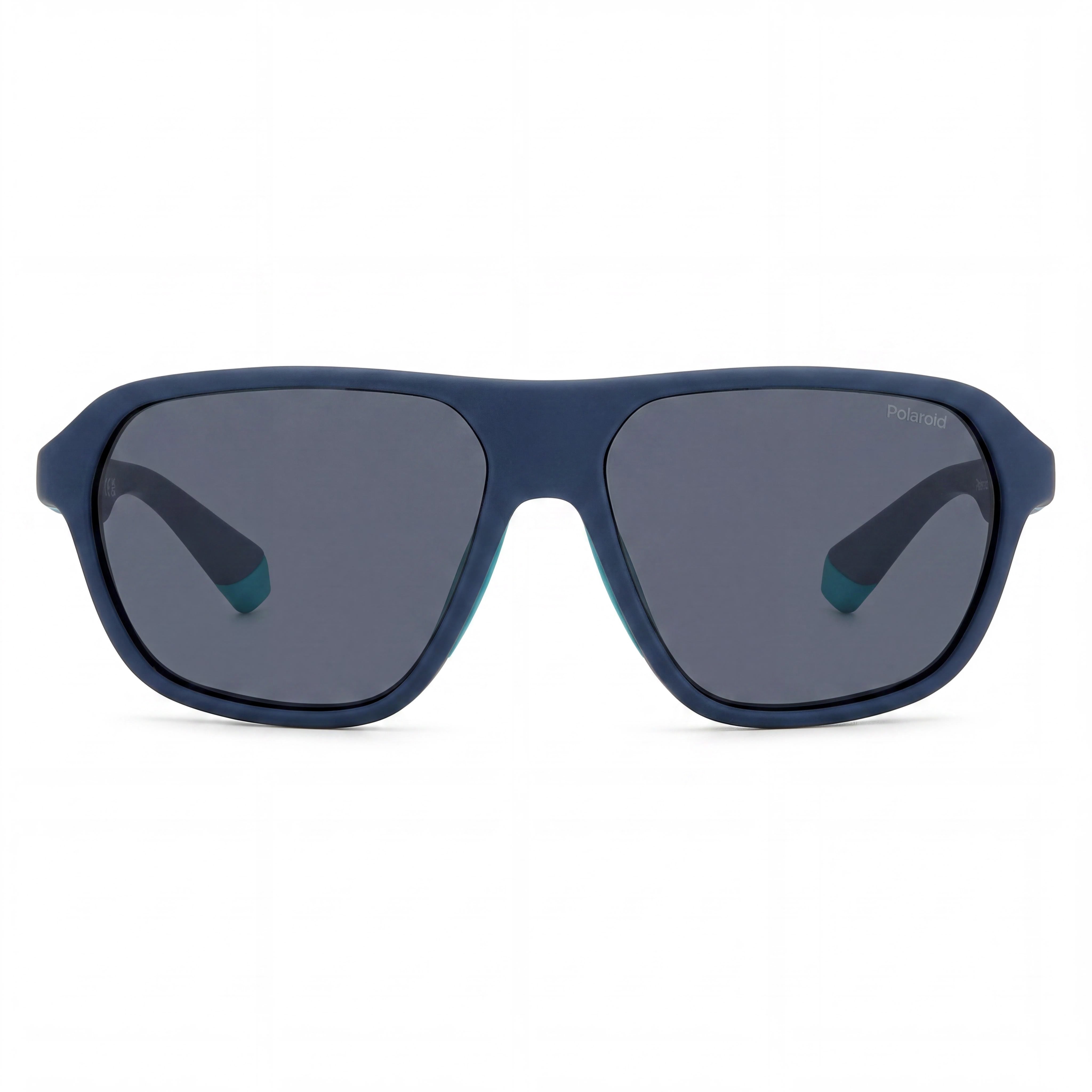 Polaroid Eyewear Casual Men's Matte Blue Plastic UV Protected Tri Acetate Cellulose Blue Polarized Sunglasses 59-13-135, Photo 2
