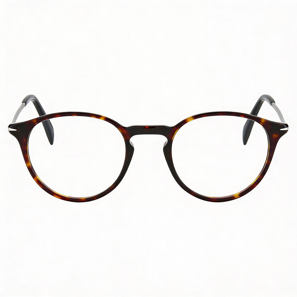 Gafas unisex David Beckham DB 1049 con montura de plástico en color Havana y lentes Havana, ancho de lente de 48 mm