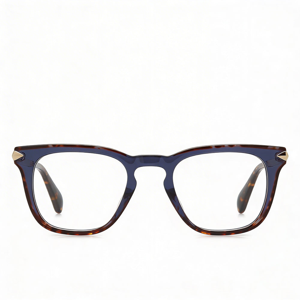 Gafas de sol modernas unisex rag & bone con montura de acetato azul Habana y lentes de policarbonato de 48 mm