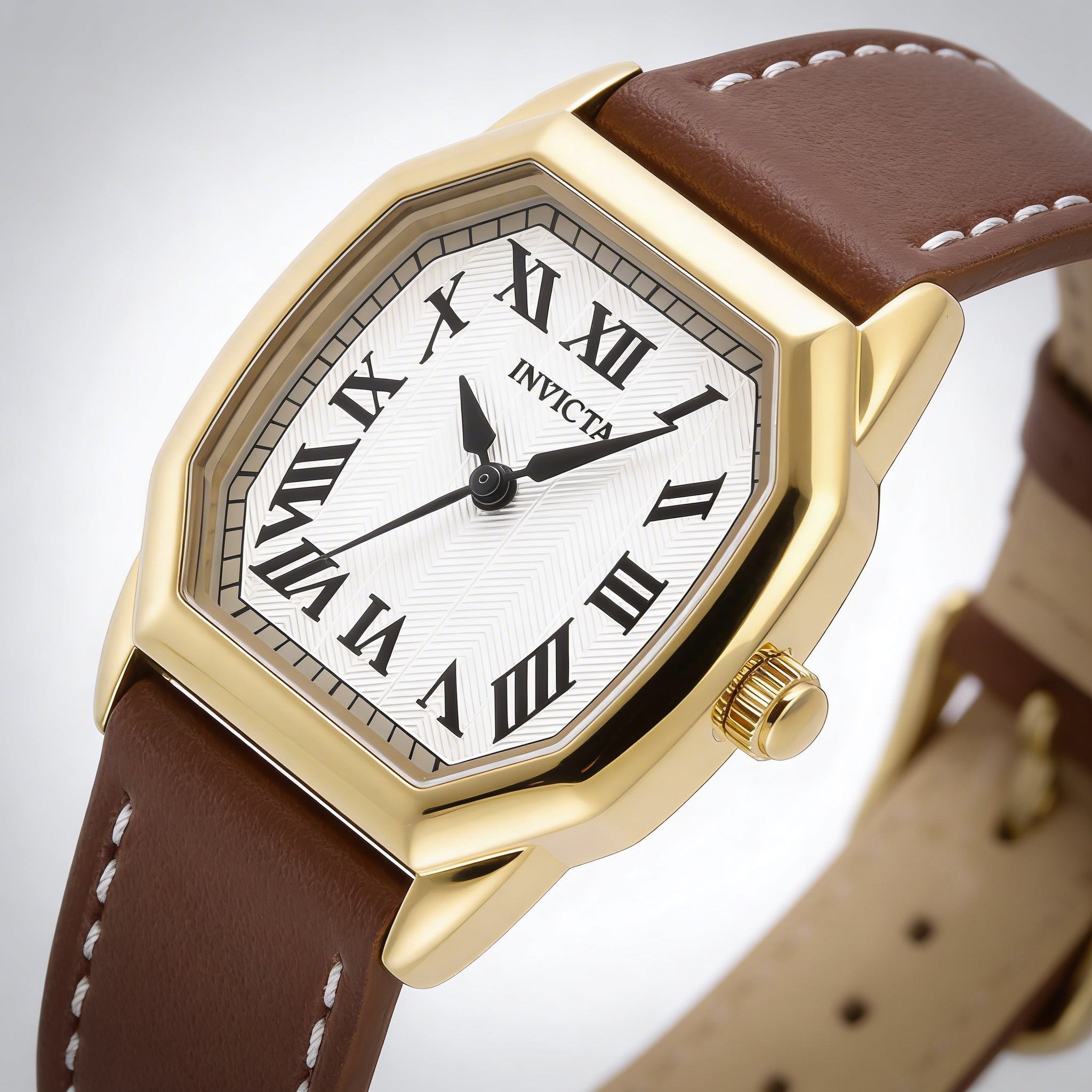 Reloj de cuarzo Invicta Wildflower 48962 para mujer, correa de piel, caja de acero inoxidable, 27 mm, Photo 2
