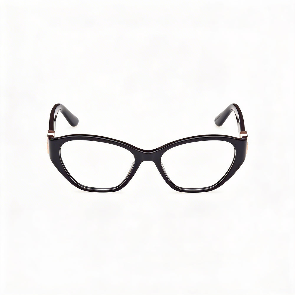 GUESS Women's Gu50119 Shiny Black Plastic Frame Clear Polycarbonate Lens Eyewear 51mm