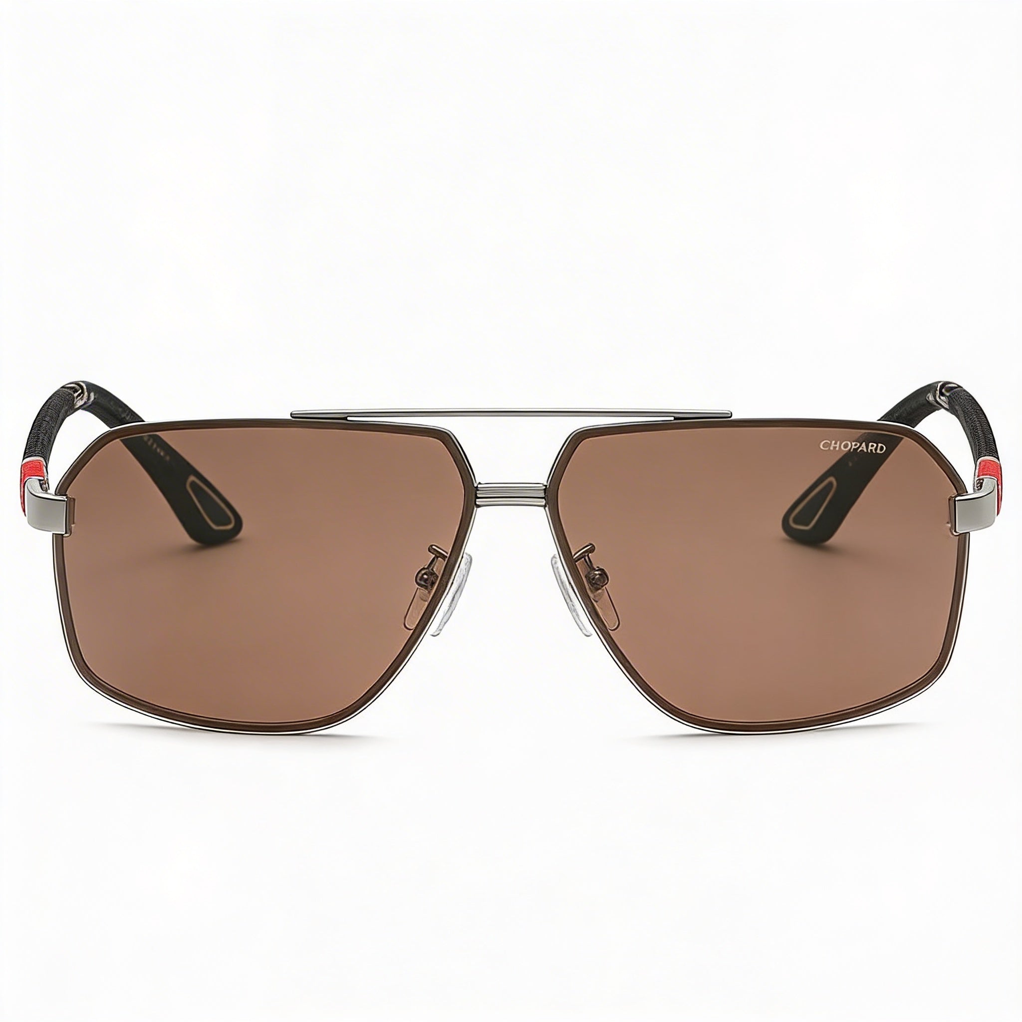 Chopard Schg89 Men's Metal Frame Total Shiny Ruthenium Sunglasses with Nylon Bio Based Lenses 66mm, Photo 2
