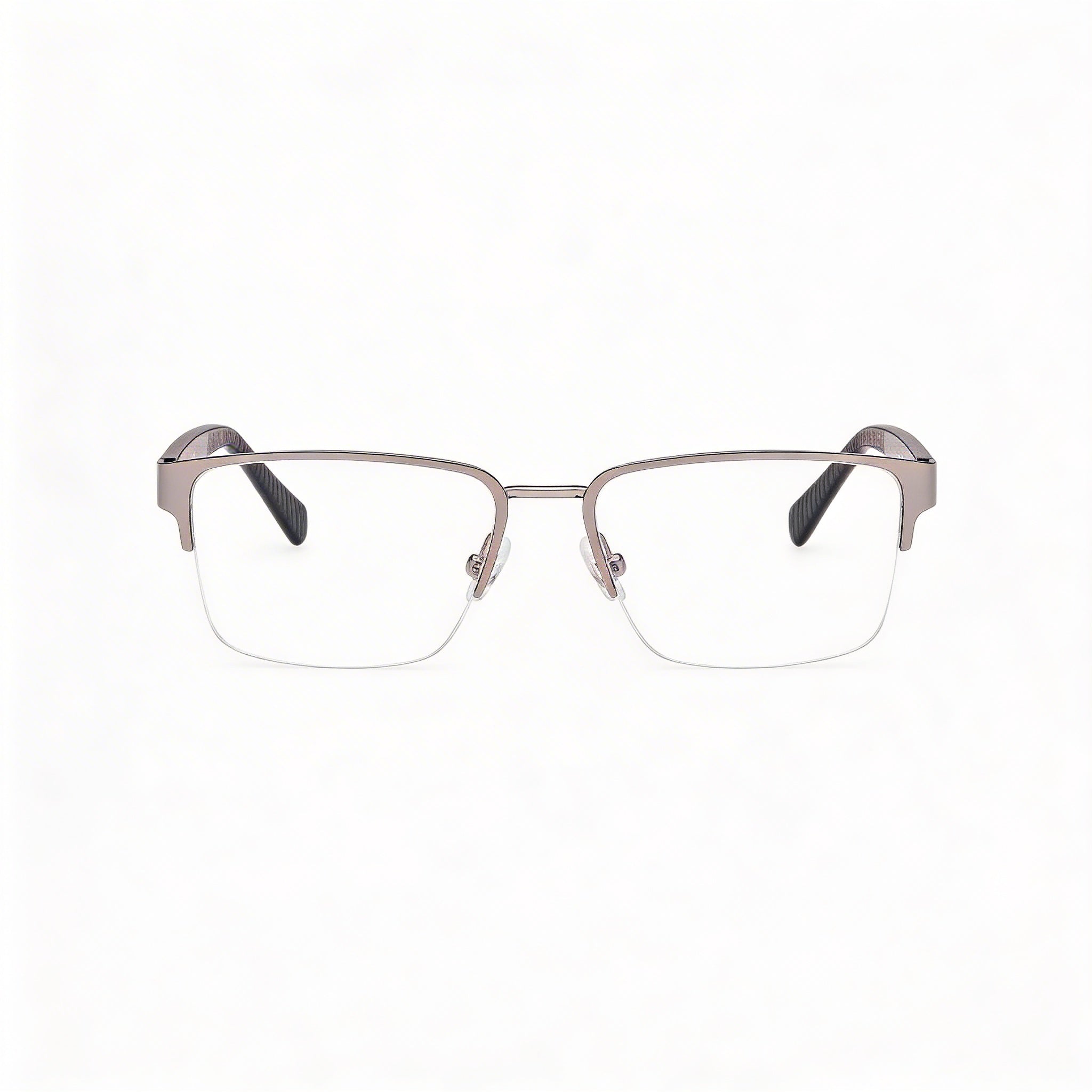 Gafas de vista GUESS Gu50326 para hombre, de metal, mate, color rutenio claro, negro brillante, con lentes de demostración de 53 mm, Photo 2