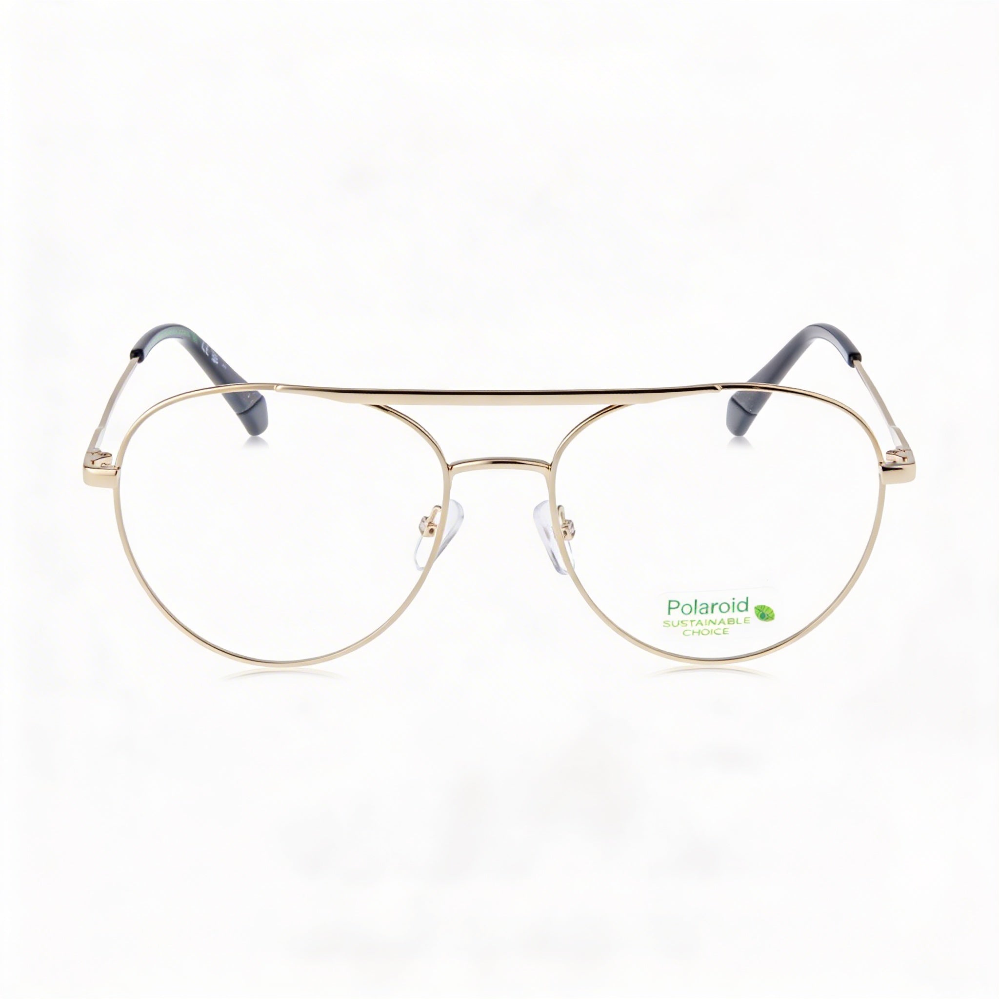 Polaroid Eyewear Modern Women's Gold Acetate Frame Gold Lens Non-Polarized Sunglasses 55mm Lens Width, Photo 2
