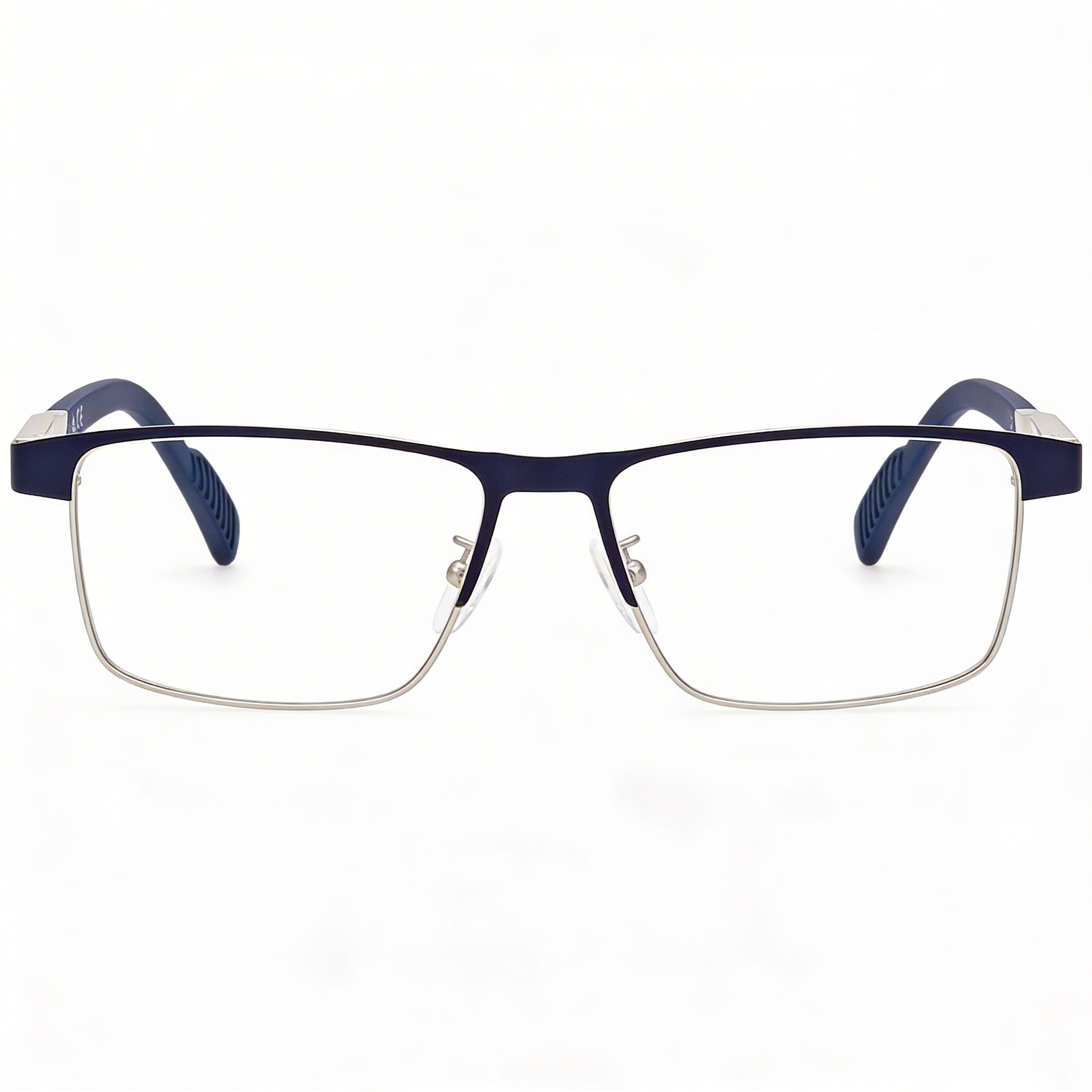 Gafas de vista Adidas Sp5023 para hombre con montura metálica en azul rodio mate, lentes de 54 mm, puente de 15 mm, patillas de 140 mm, Photo 1