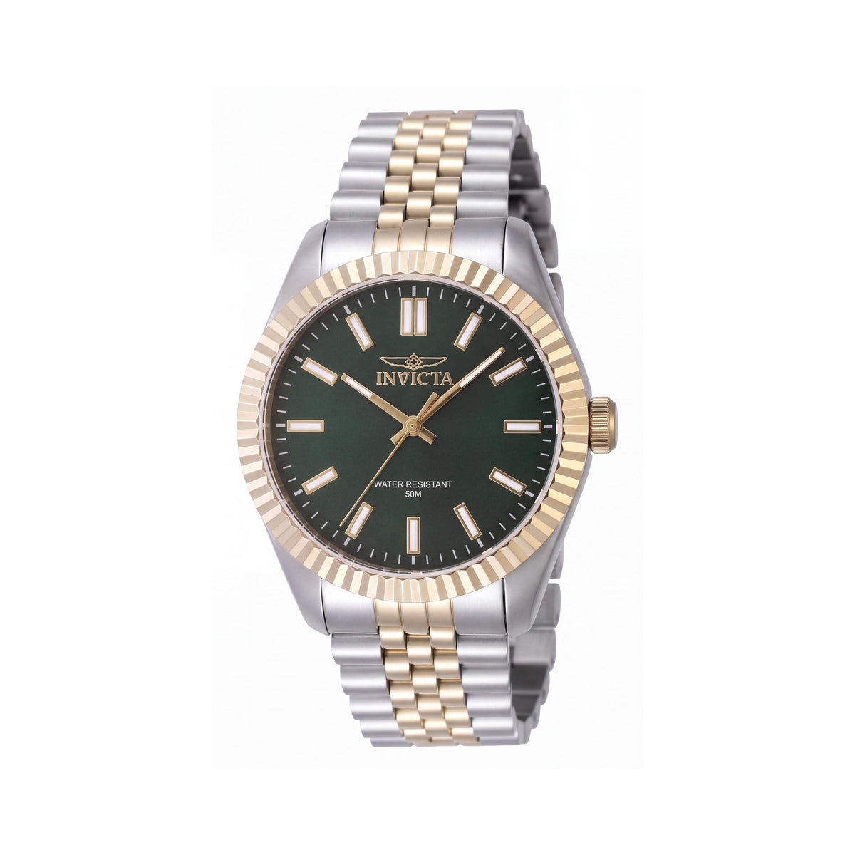 Invicta Specialty 47485 Unisex Quartz Watch, 43mm Silver Stainless Steel Bracelet, Green Dial, 5 ATM WR, Photo 1