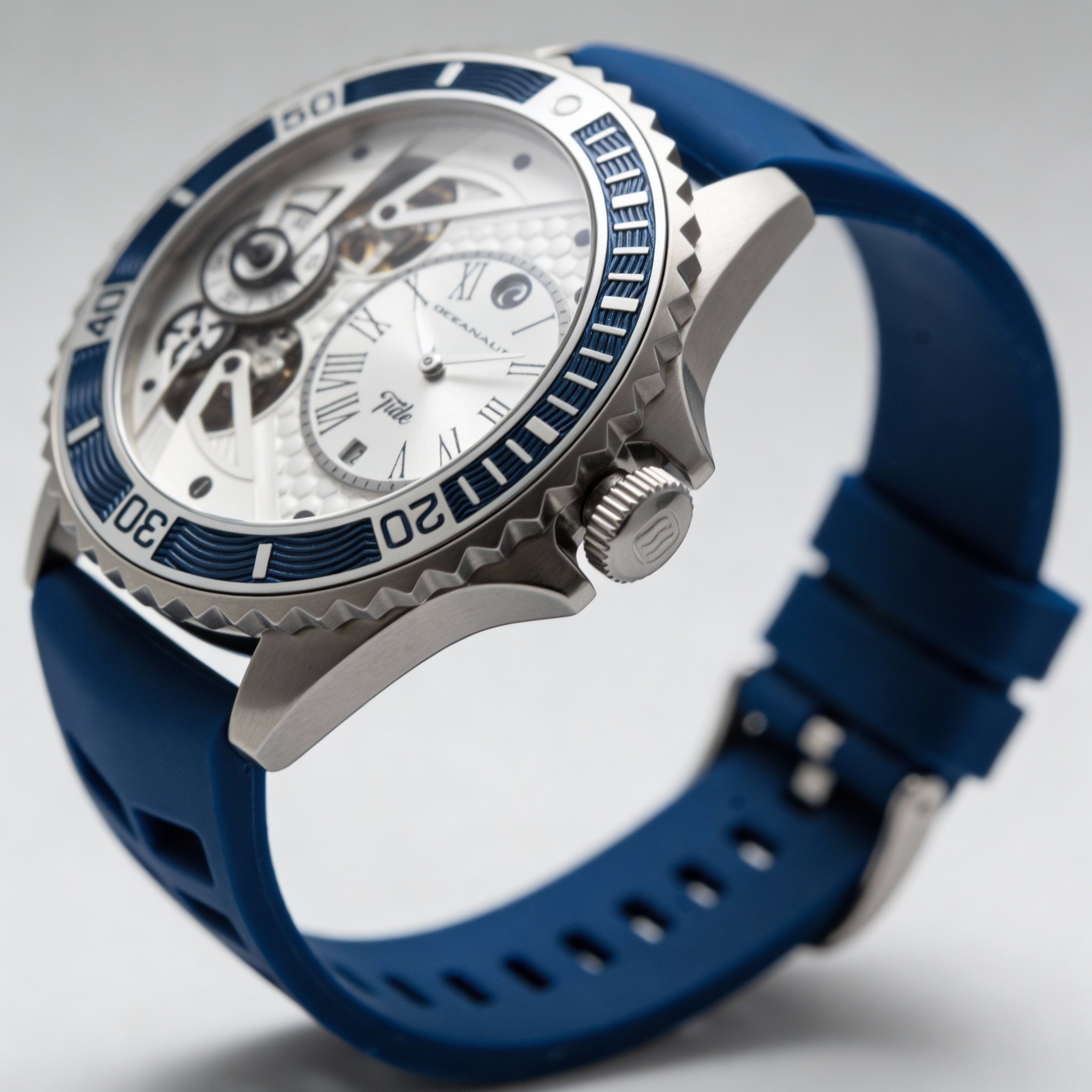 Reloj Oceanaut de cuarzo para hombre, tono plateado, con fecha, resistente al agua hasta 100 m y cristal mineral., Photo 2