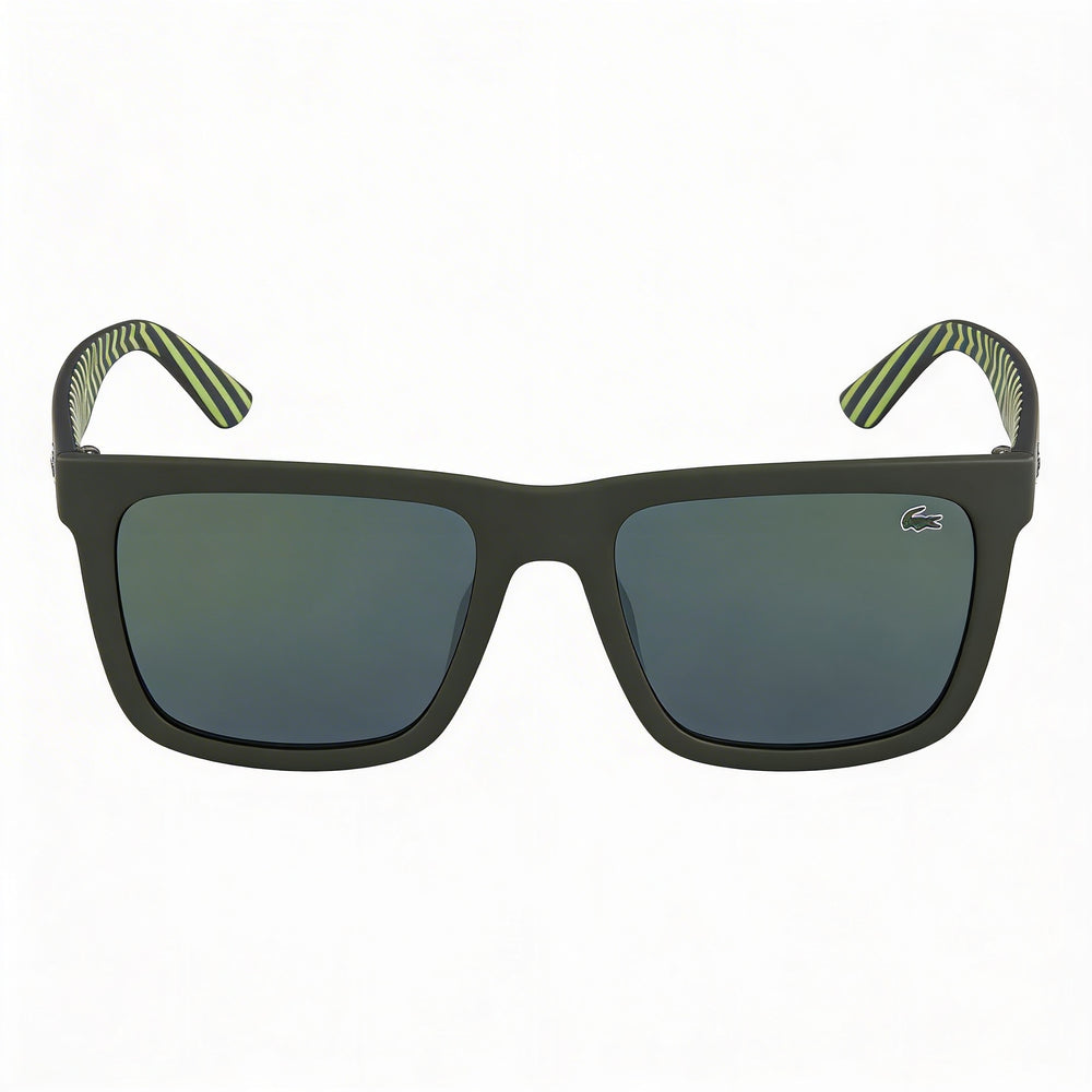 Gafas de sol Lacoste L750s de hombre, plástico verde militar mate, lentes grises no polarizadas, protección UV, 54 mm