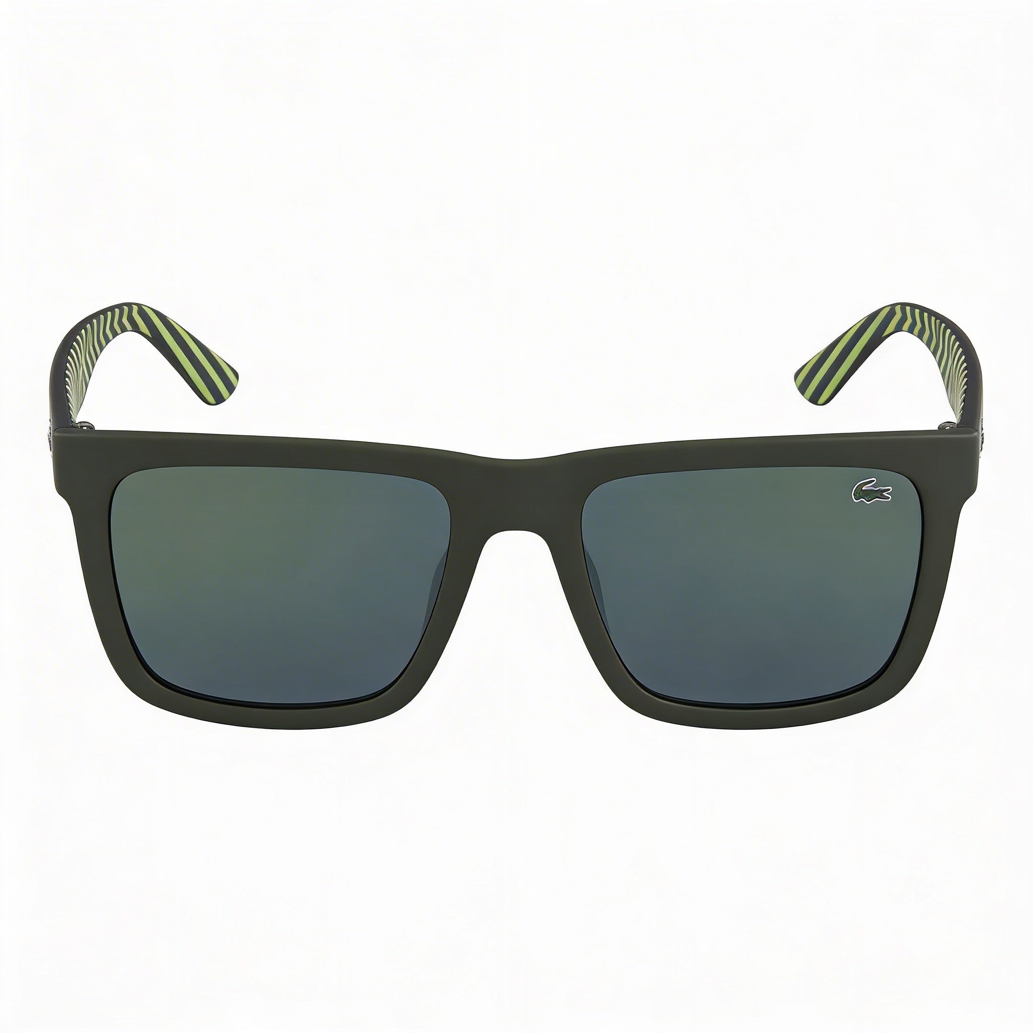 Gafas de sol Lacoste L750s de hombre, plástico verde militar mate, lentes grises no polarizadas, protección UV, 54 mm, Photo 2