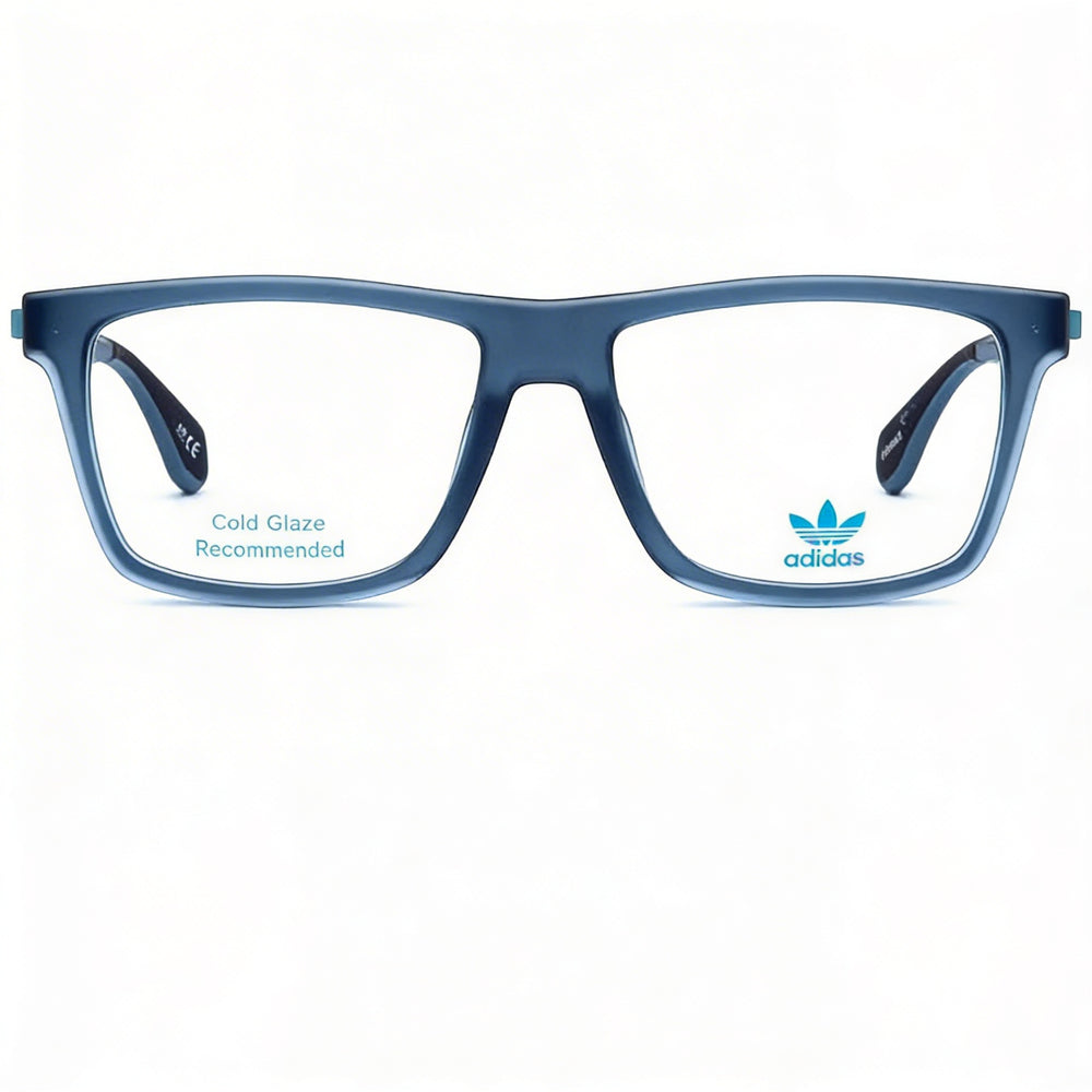 Adidas Casual Men's Plastic Eyeglasses Frame in Matte Blue, featuring 54mm Lens, 16mm Bridge, 145mm Temple Length