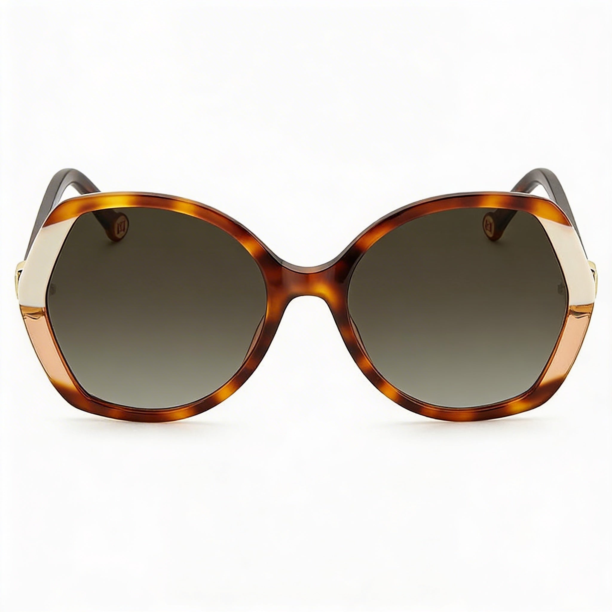 Gafas de sol Carolina Herrera Ch 0051/S para mujer, de acetato color marfil habano, mariposa, marrón degradado, protección UV, 58-20-145, Photo 2