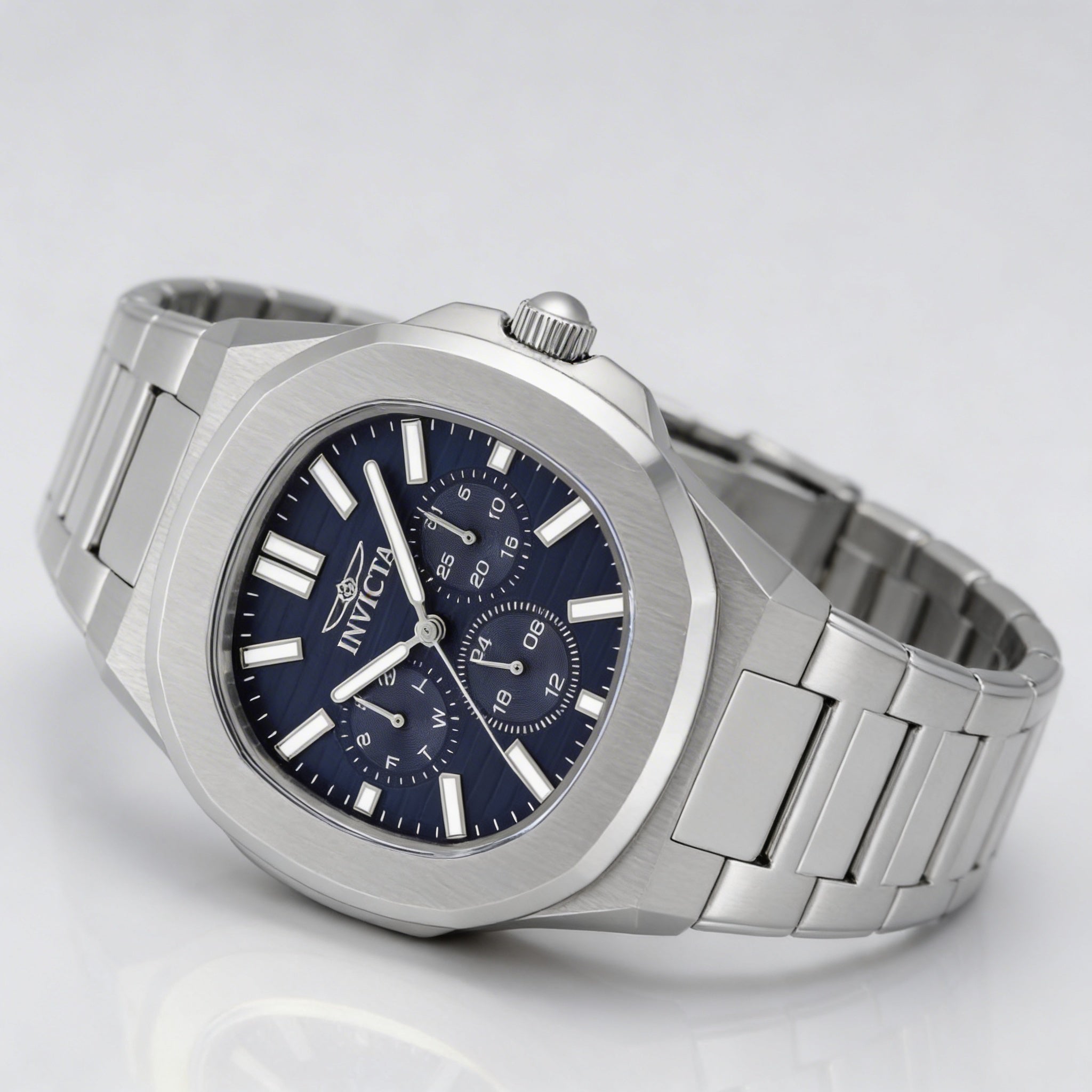 Invicta Speedway Collection 48326 Unisex Blue Dial Stainless Steel Quartz Chronograph Wristwatch 41mm, Photo 2