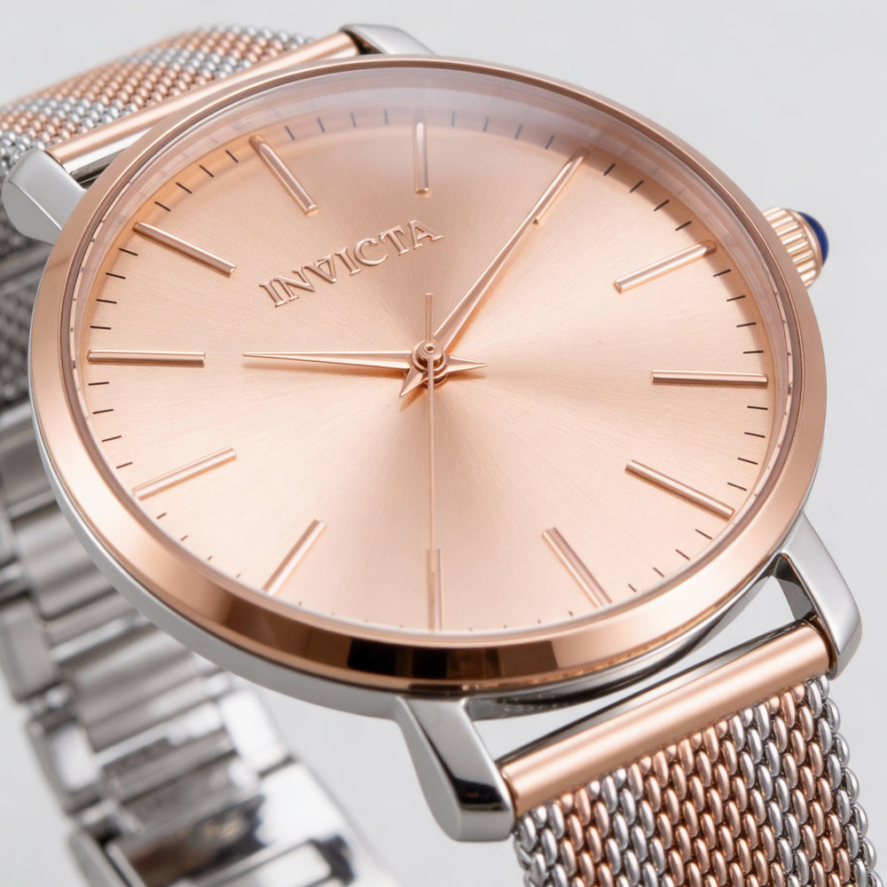 Invicta Angel Collection 33937 Unisex Rose-gold Stainless Steel Quartz Bracelet Watch 38mm