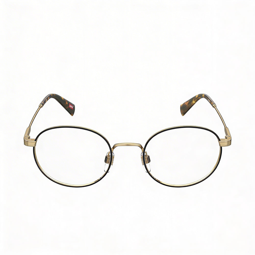 Gafas graduadas Levi's Lv 1030 unisex de acero aleado dorado, lentes de 48 mm, puente de 20 mm y patillas de 145 mm.